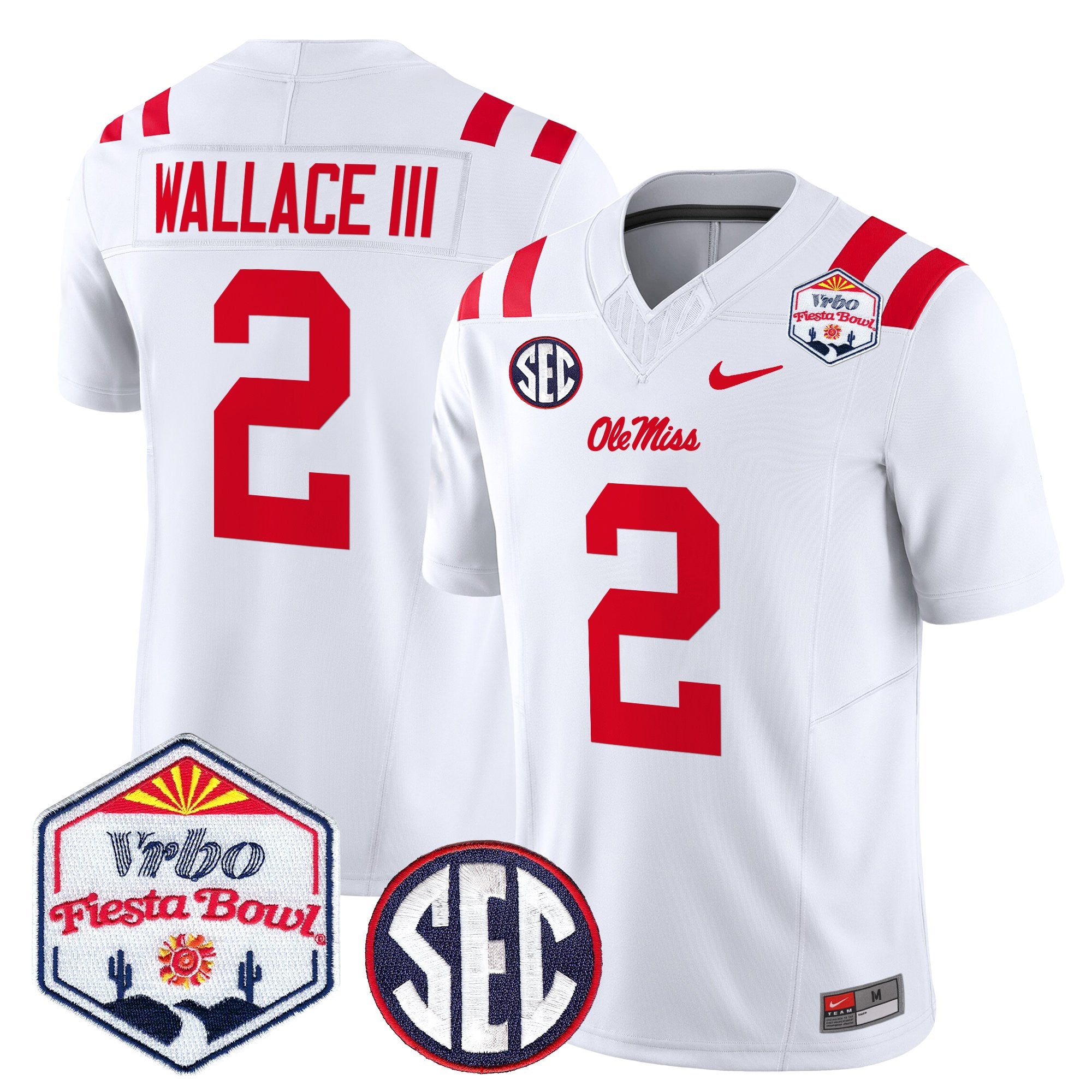 Men's Ole Miss Rebels 2026 The Fiesta Bowl Vapor Limited Jersey - All Stitched