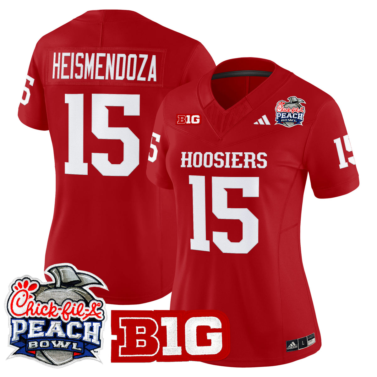 #15 Heismendoza Indiana Hoosiers 2026 Peach Bowl Vapor Limited Jersey - All Stitched