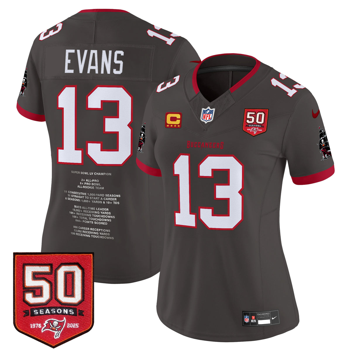 #13 Mike Evans Tampa Bay Buccaneers "Franchise Legend" Vapor Limited Jersey - Stitched