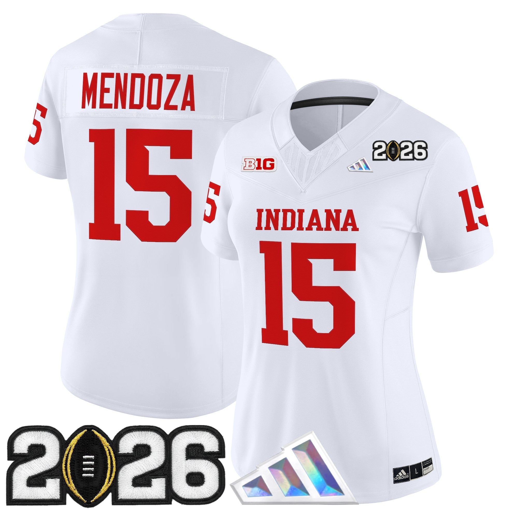 Women's Indiana Hoosiers 2026 CFP Final Patch Vapor Limited Jersey V3 - All Stitched