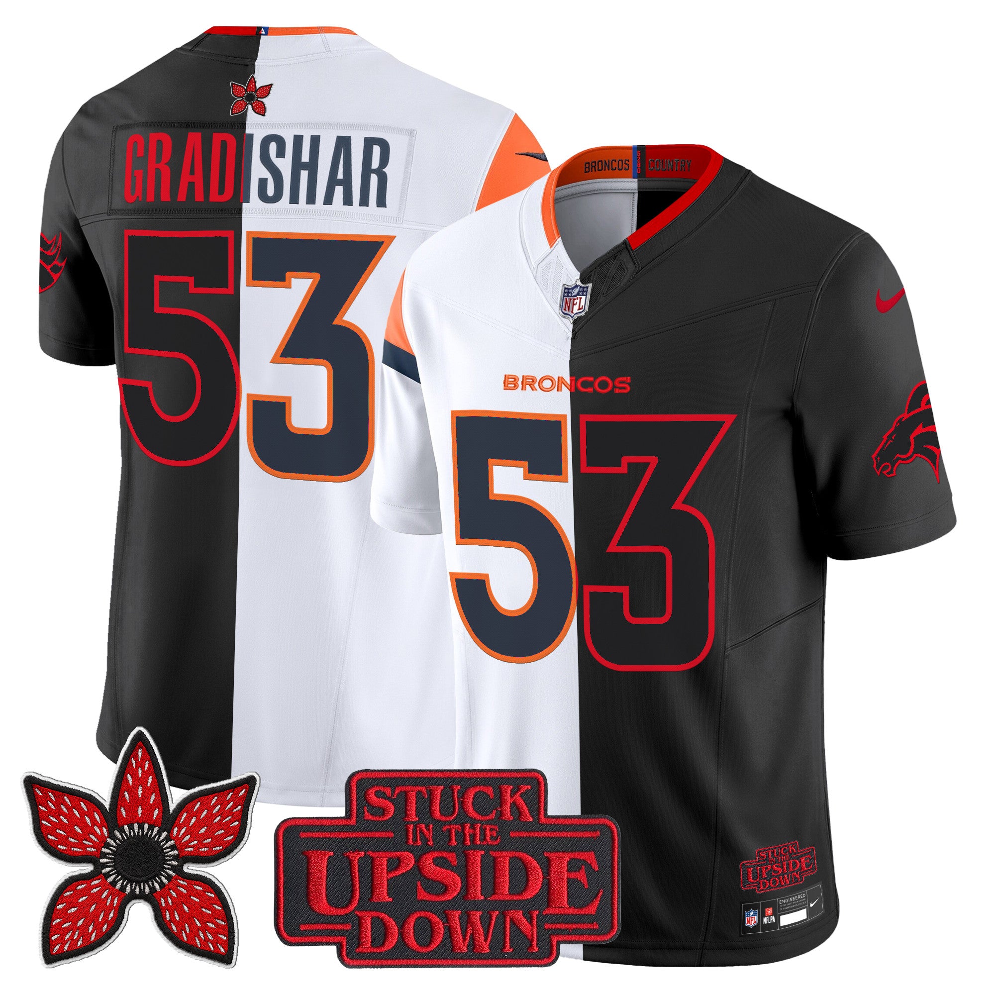 Men's Denver Broncos 'Upside Down Edition' Vapor Limited Jersey - All Stitched
