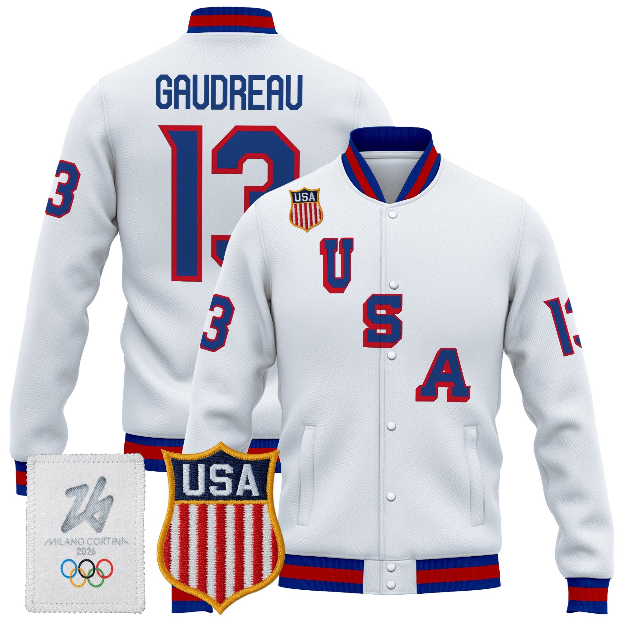 Men's 2026 USA Olympic Premium Hockey Jacket - All Stitched