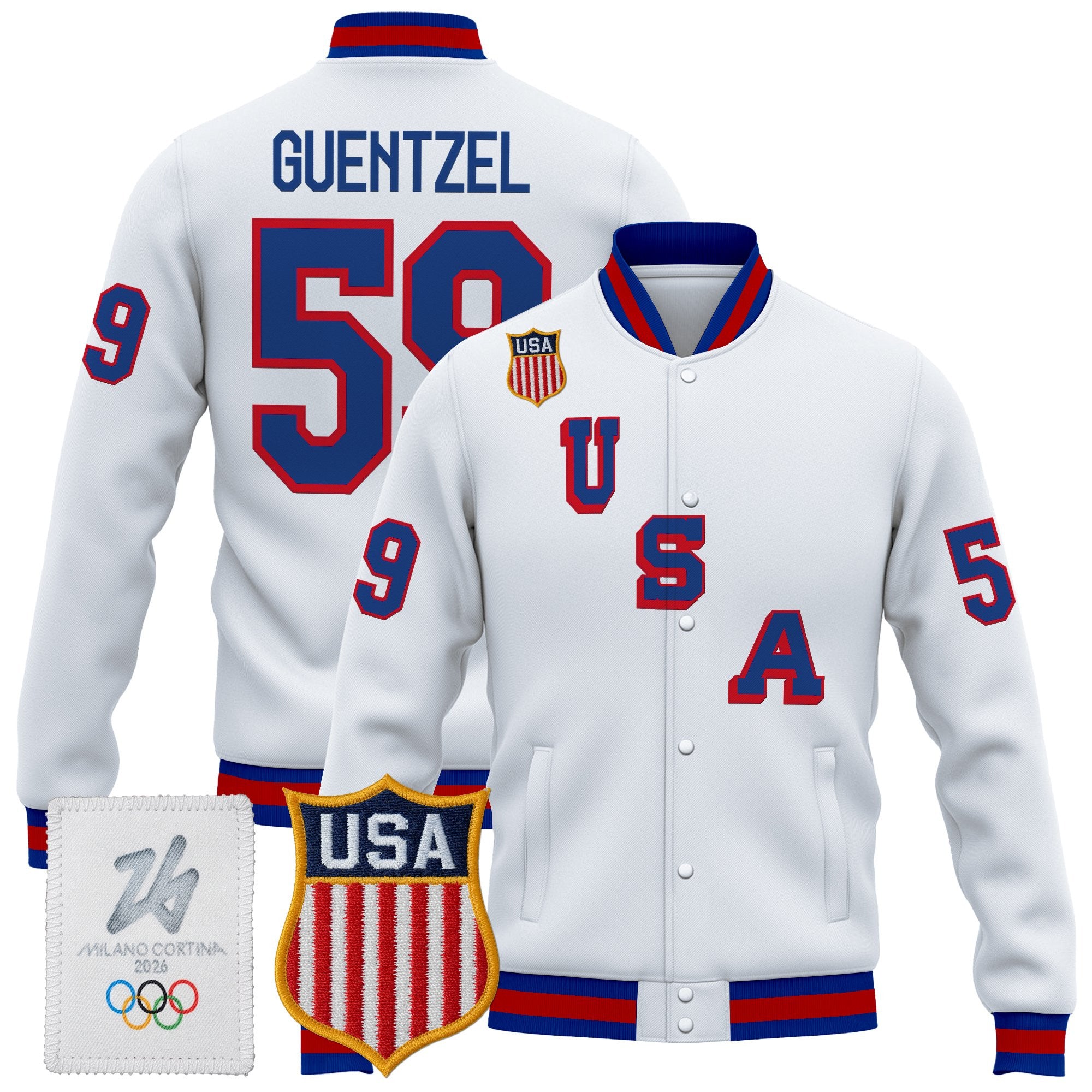 Men's 2026 USA Olympic Premium Hockey Jacket - All Stitched