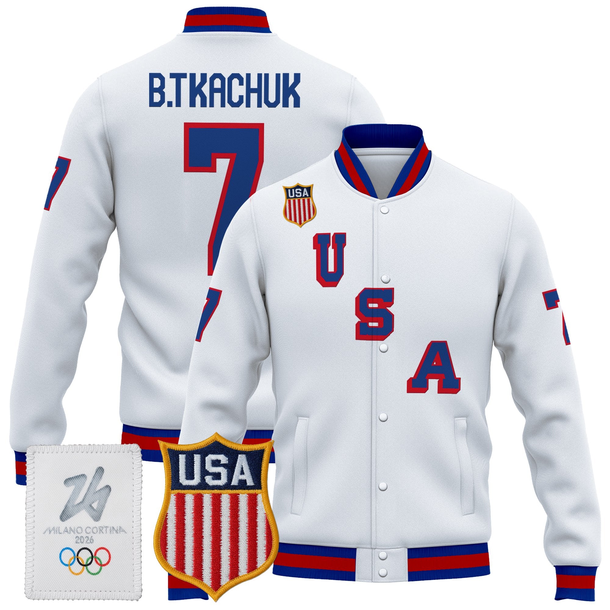 Men's 2026 USA Olympic Premium Hockey Jacket - All Stitched