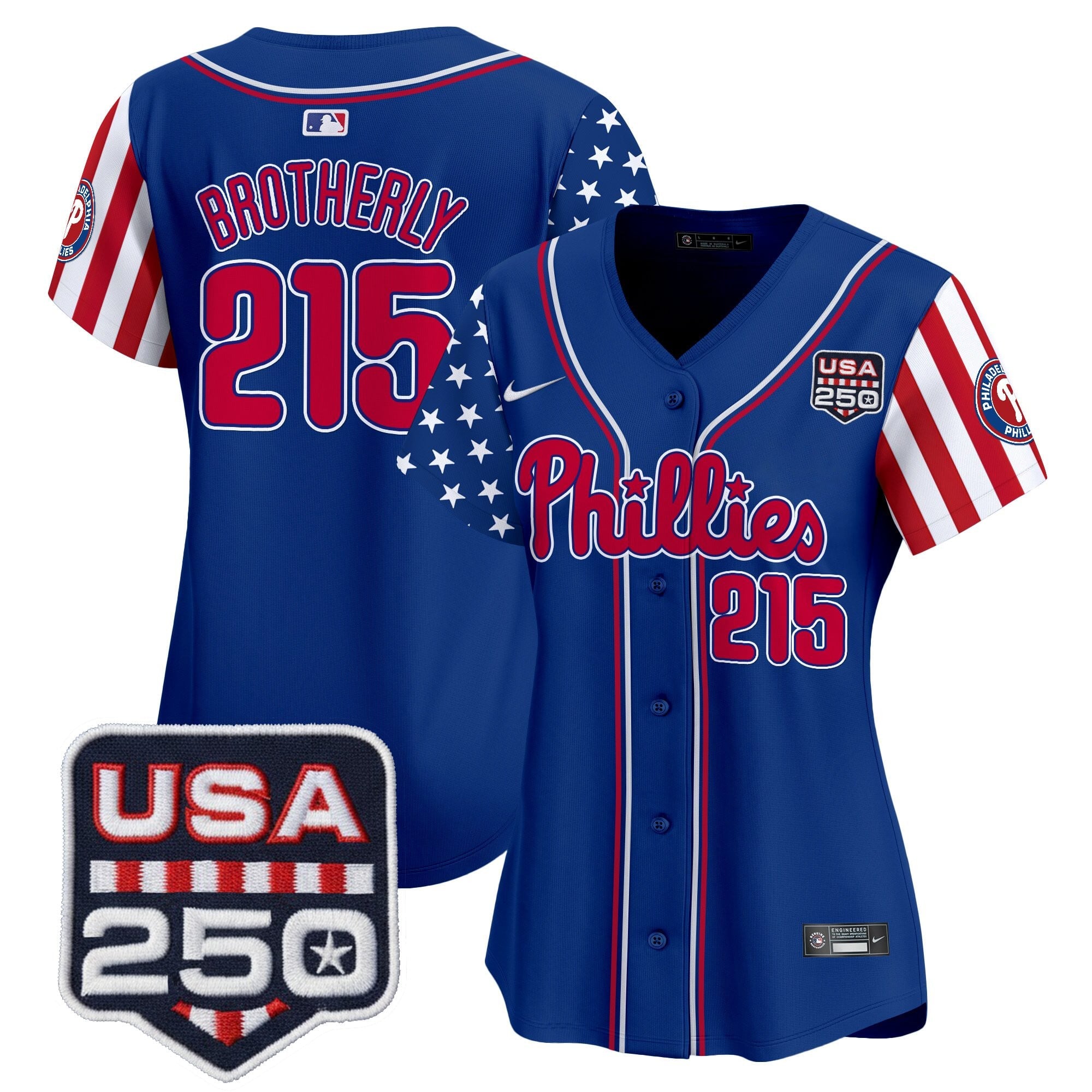 Women's Philadelphia Phillies America250 Edition Vapor Premier Limited Jersey - All Stitched
