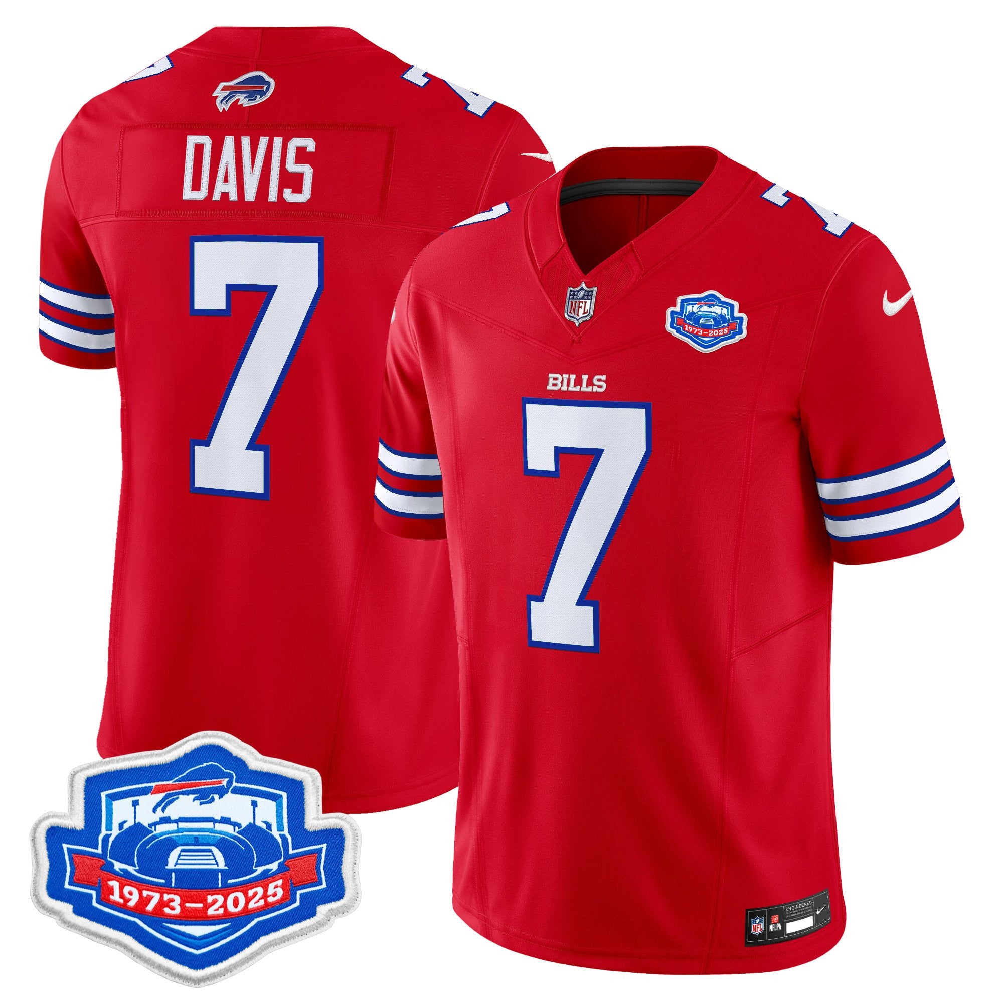 Men's Buffalo Bills 1973 - 2025 Farewell Season Patch Vapor Limited Jersey - All Stitched