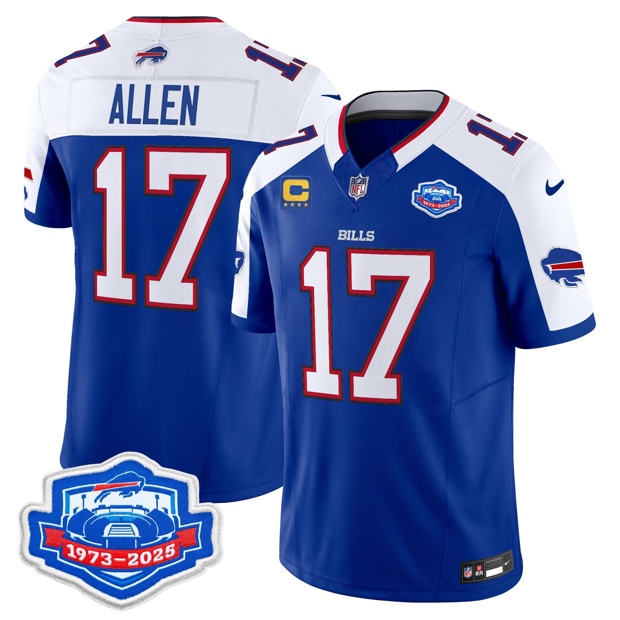 Men's Buffalo Bills 1973 - 2025 Farewell Season Patch Vapor Limited Jersey - All Stitched