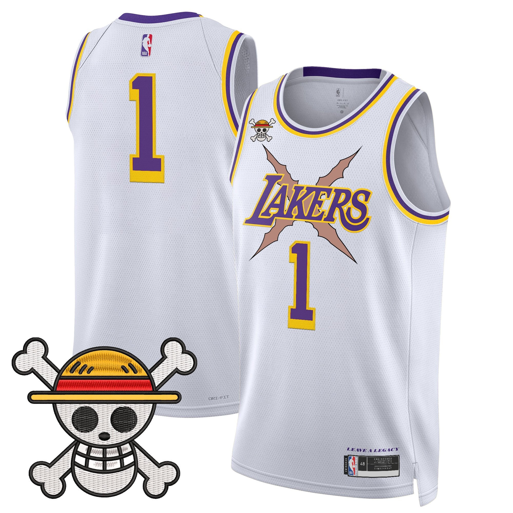 Men's Los Angeles Lakers x One Piece Swingman Jersey - Stitched
