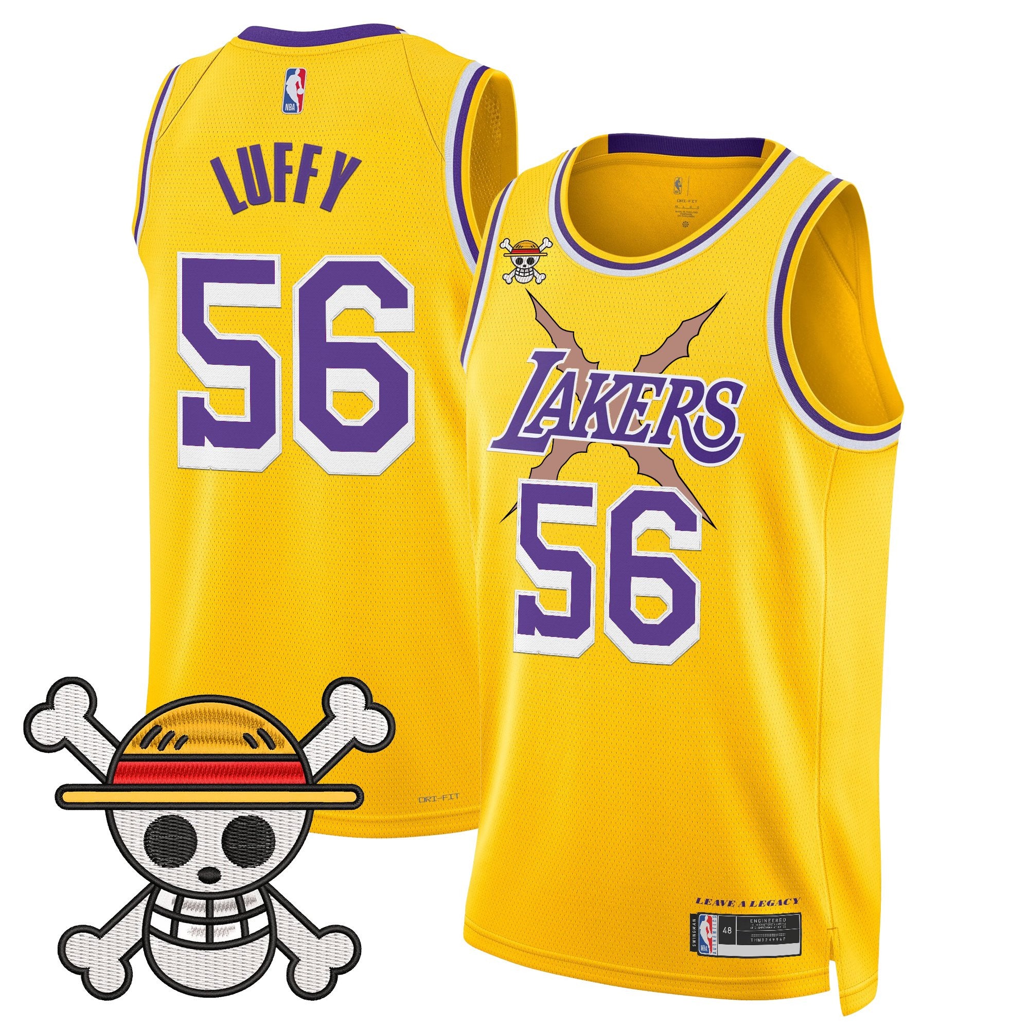 Men's Los Angeles Lakers x One Piece Swingman Jersey - Stitched
