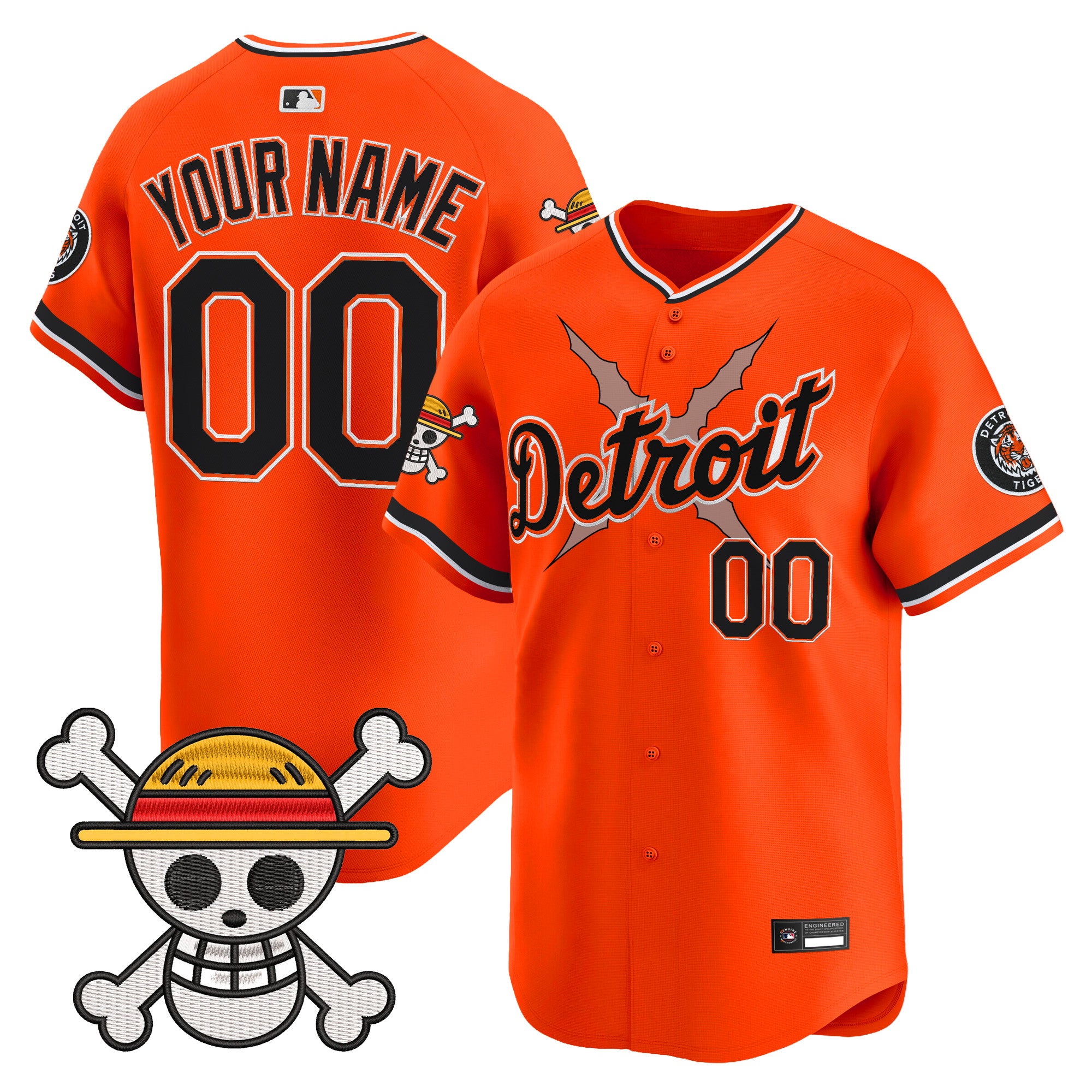 Detroit Tigers x One Piece Vapor Premier Limited Custom Jersey - Stitched