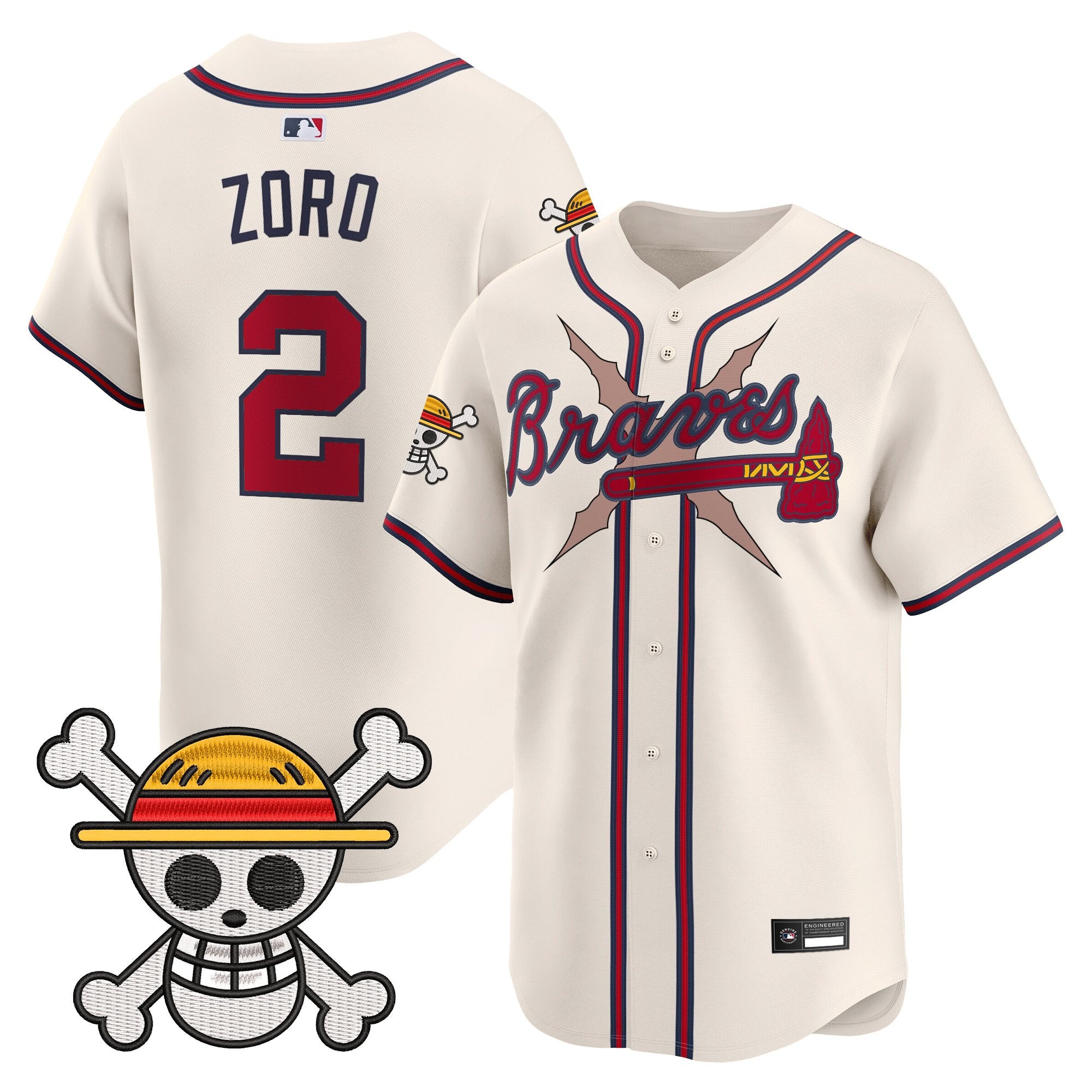 Men's Atlanta Braves x One Piece Vapor Premier Limited Jersey - Stitched