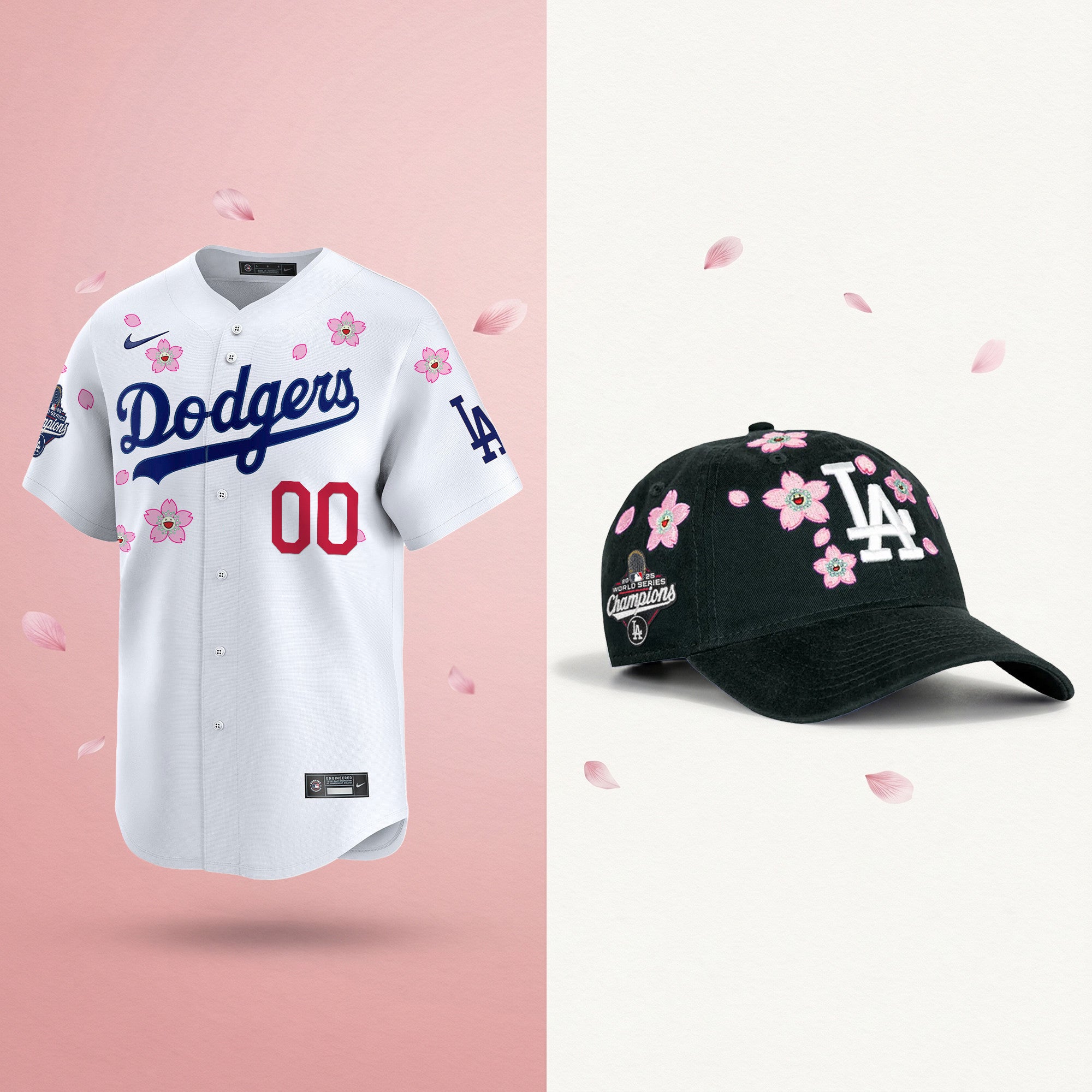 Dodgers 2025 Champions Tokyo Series Bundle – Custom Jersey & Strapback Hat - Stitched