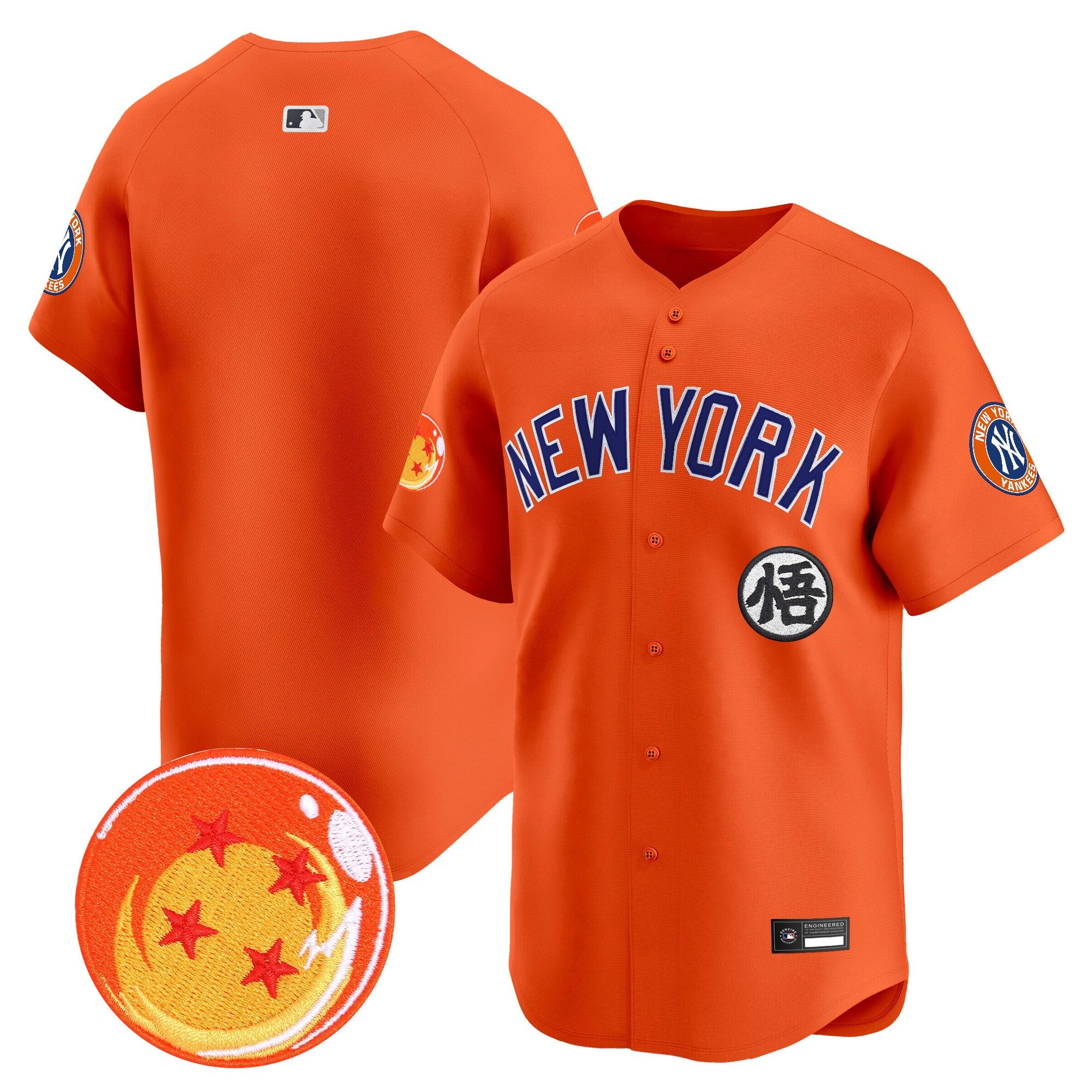 Men's New York Yankees x Dragon Ball Vapor Premier Limited Jersey - All Stitched