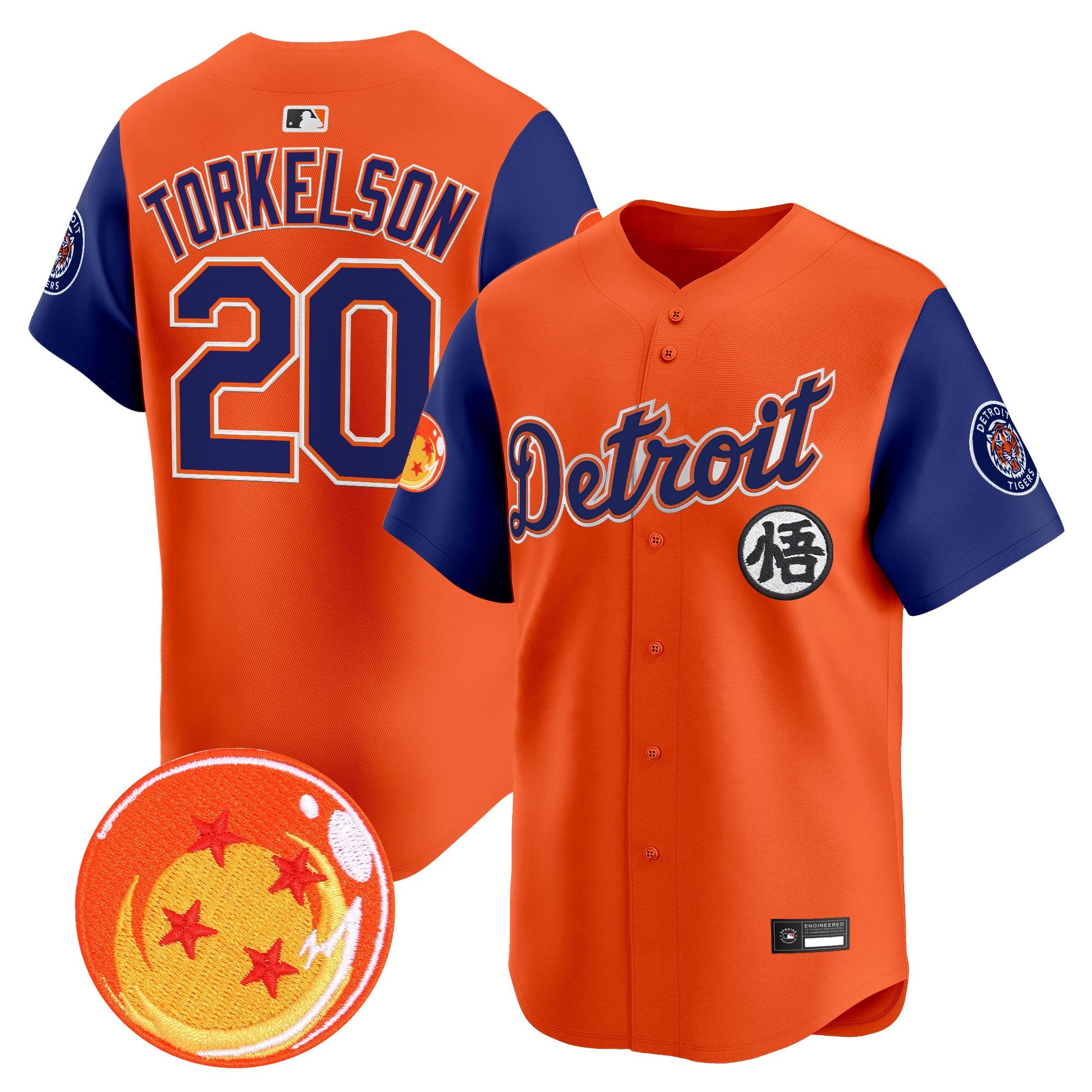 Men's Detroit Tigers x Dragon Ball Vapor Premier Limited Jersey - All Stitched