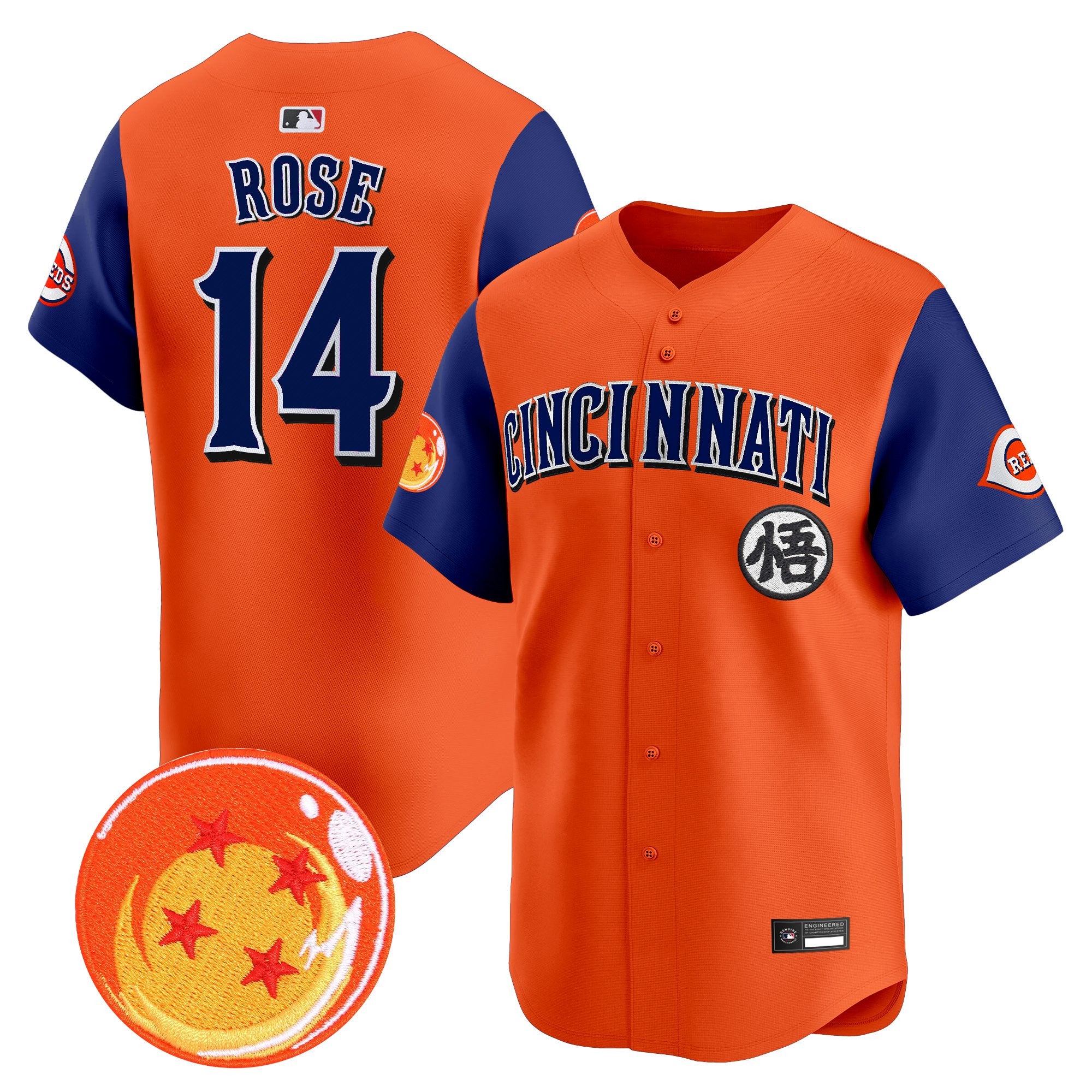 Men's Cincinnati Reds x Dragon Ball Vapor Premier Limited Jersey - All Stitched
