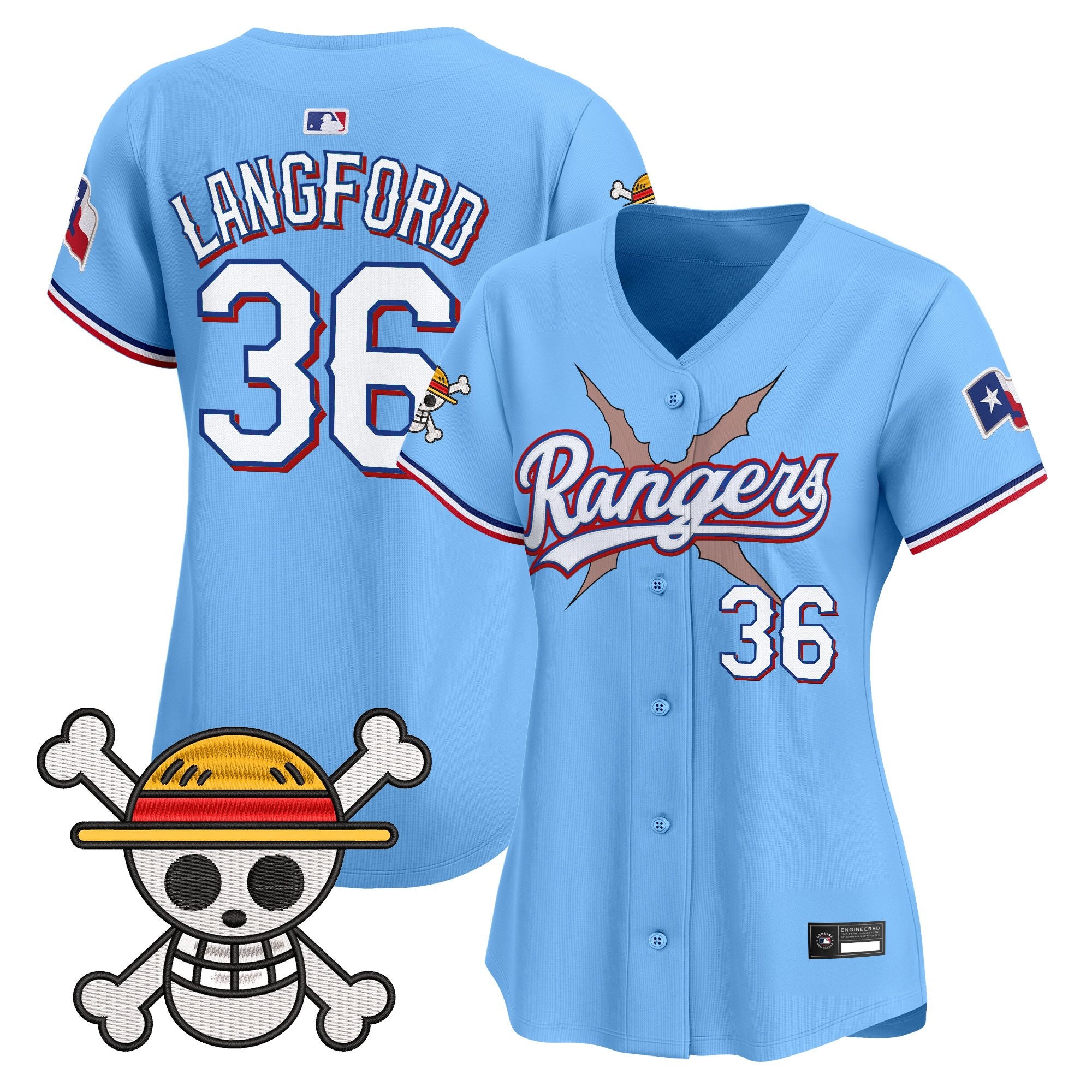 Women's Texas Rangers x One Piece Vapor Premier Limited Jersey - Stitched