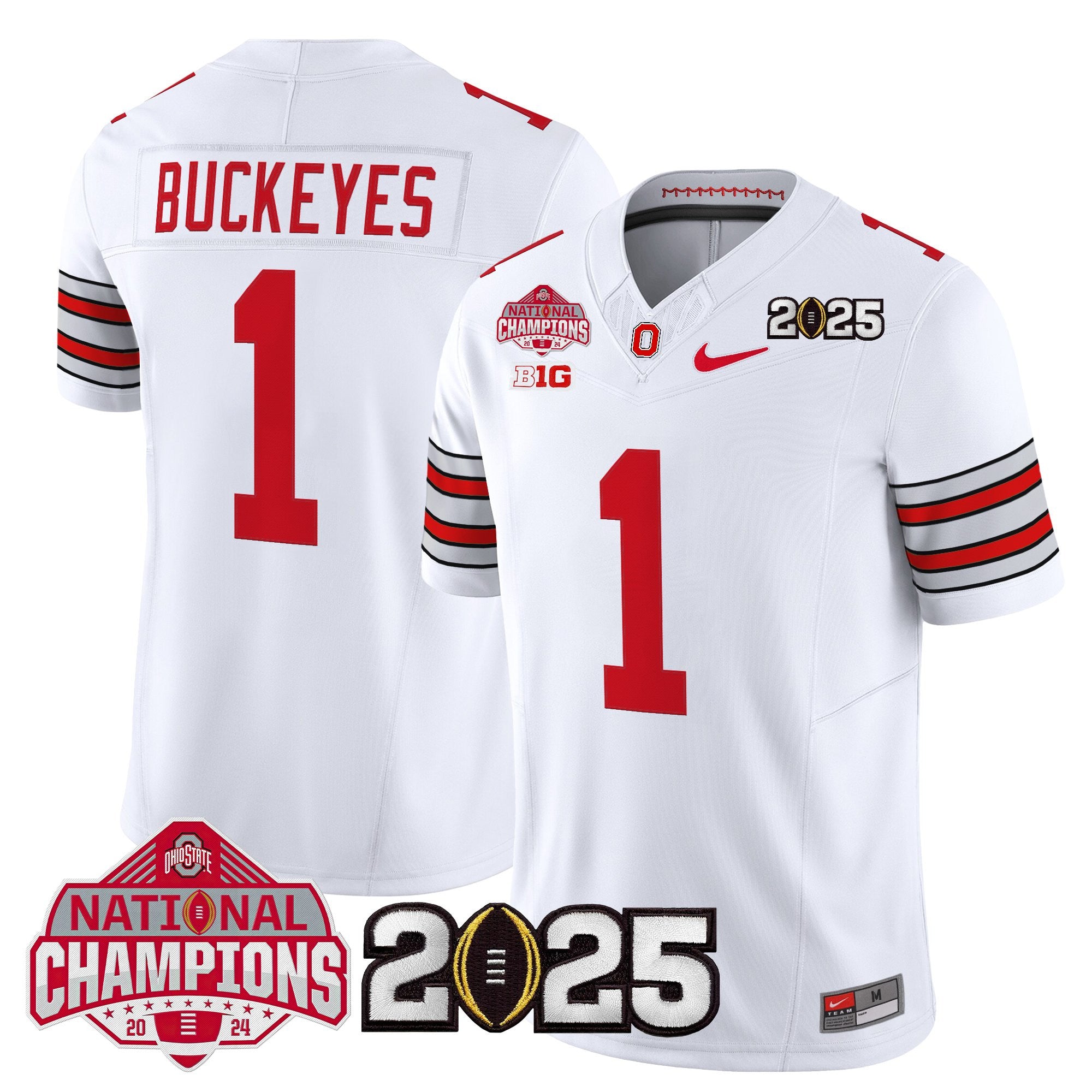 Men's Ohio State Buckeyes 2026 "Tunnel Vision" National Champions Patch Vapor Limited Jersey - All Stitched