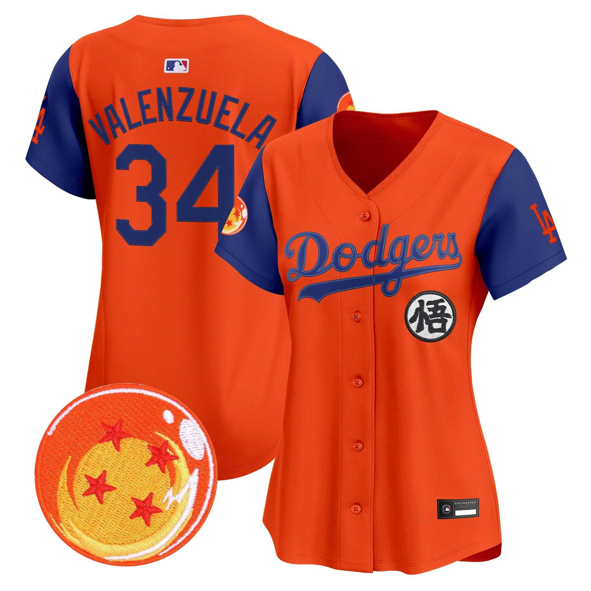 Women's Los Angeles Dodgers x Dragon Ball Vapor Premier Limited Jersey - All Stitched