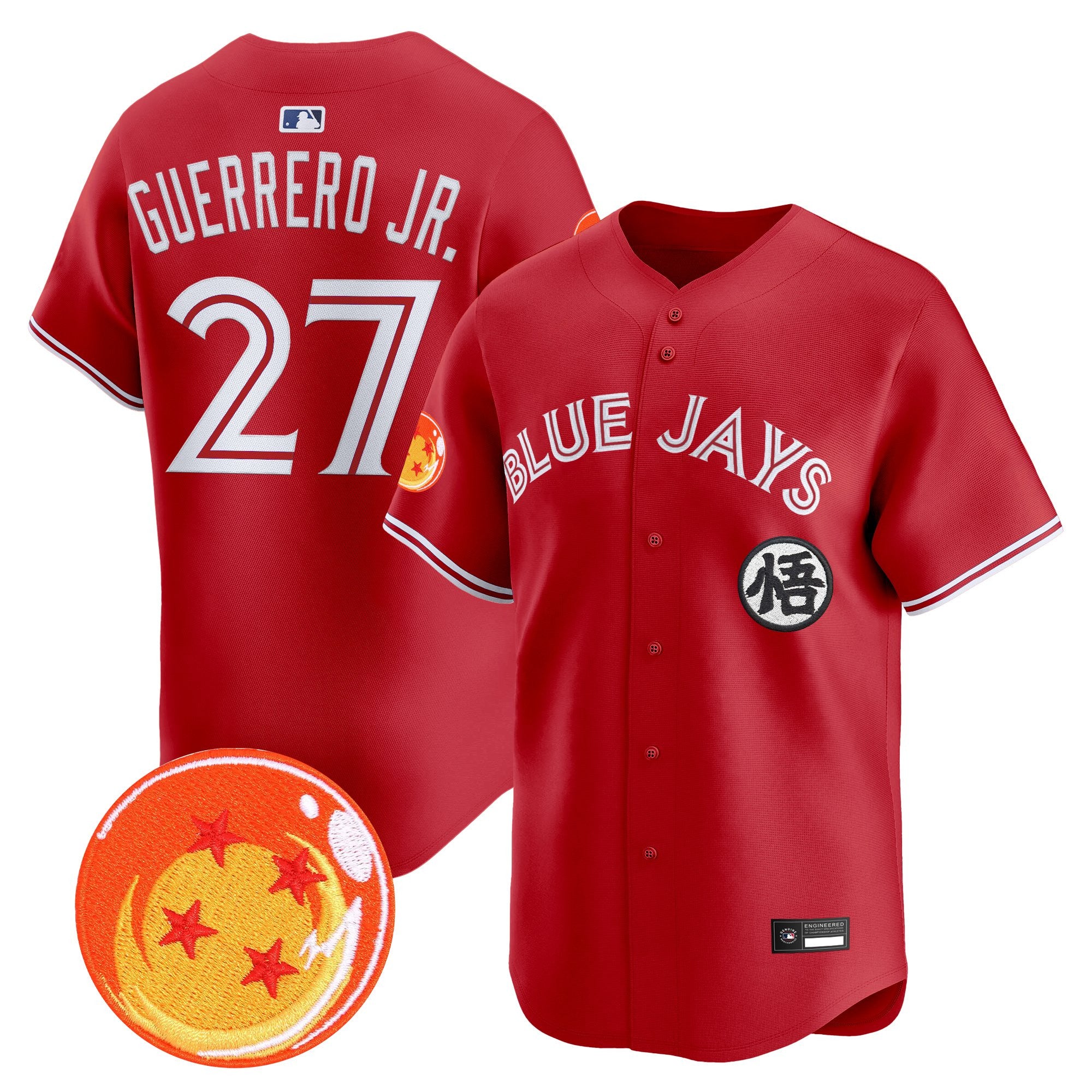 Men's Blue Jays x Dragon Ball Vapor Premier Limited Jersey - All Stitched