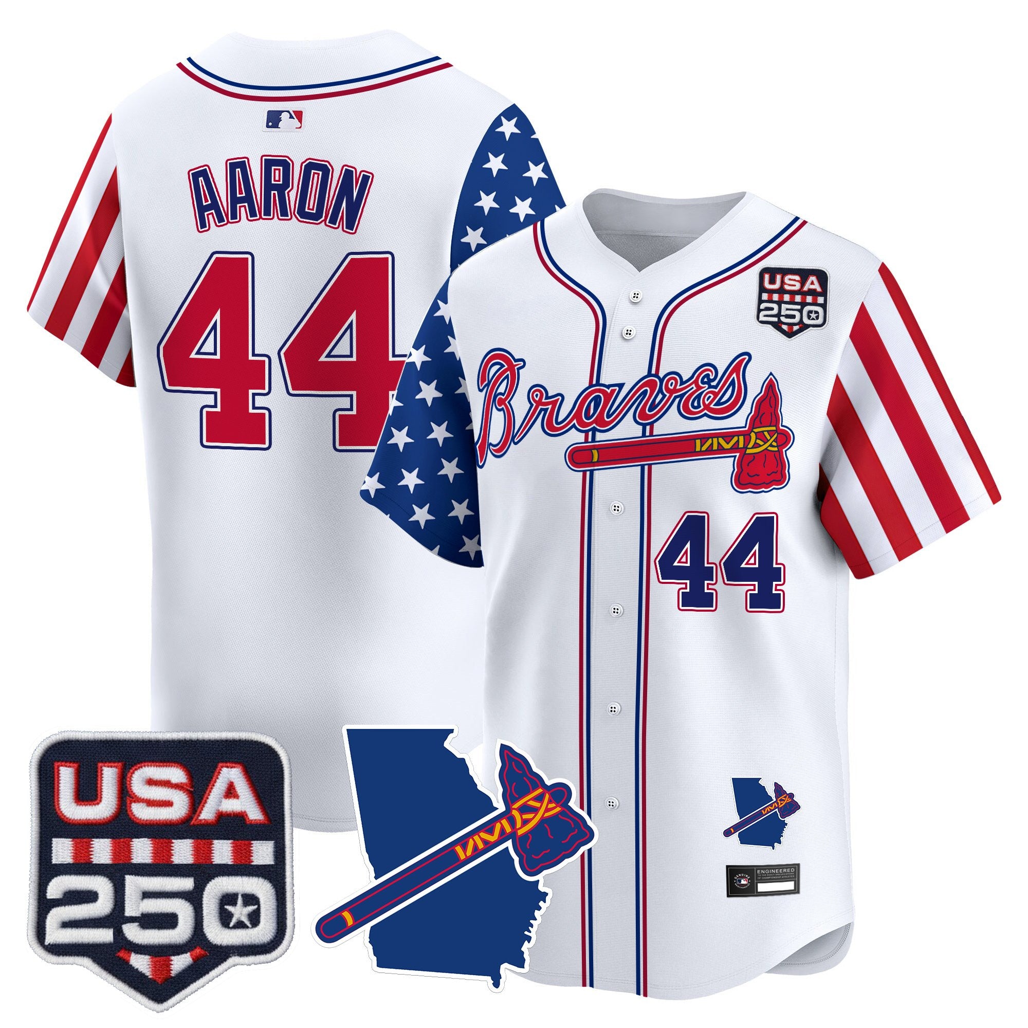 Men's Atlanta Braves "America 250 Edition" Vapor Premier Limited Jersey - All Stitched
