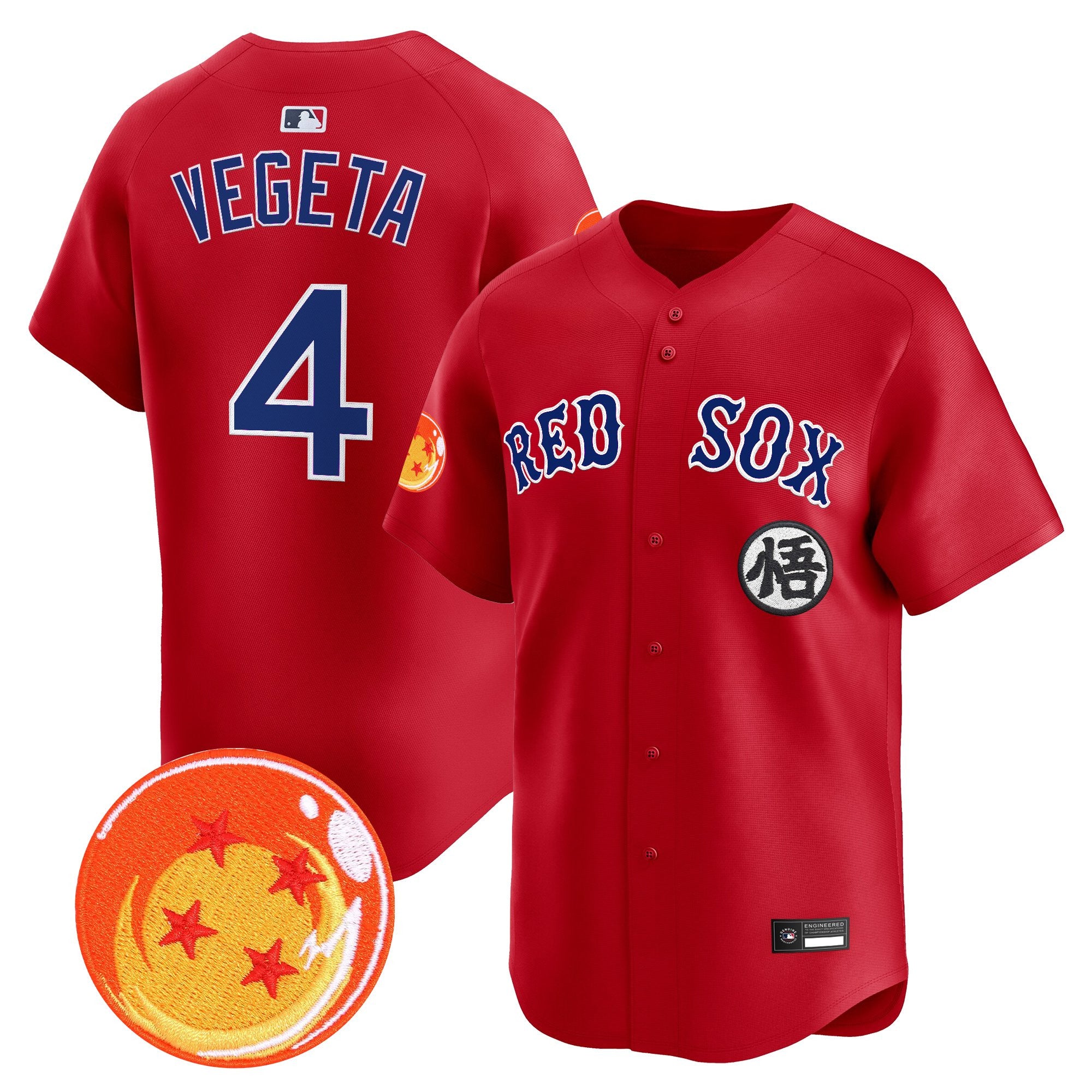 Men's Boston Red Sox x Dragon Ball Vapor Premier Limited Jersey - All Stitched