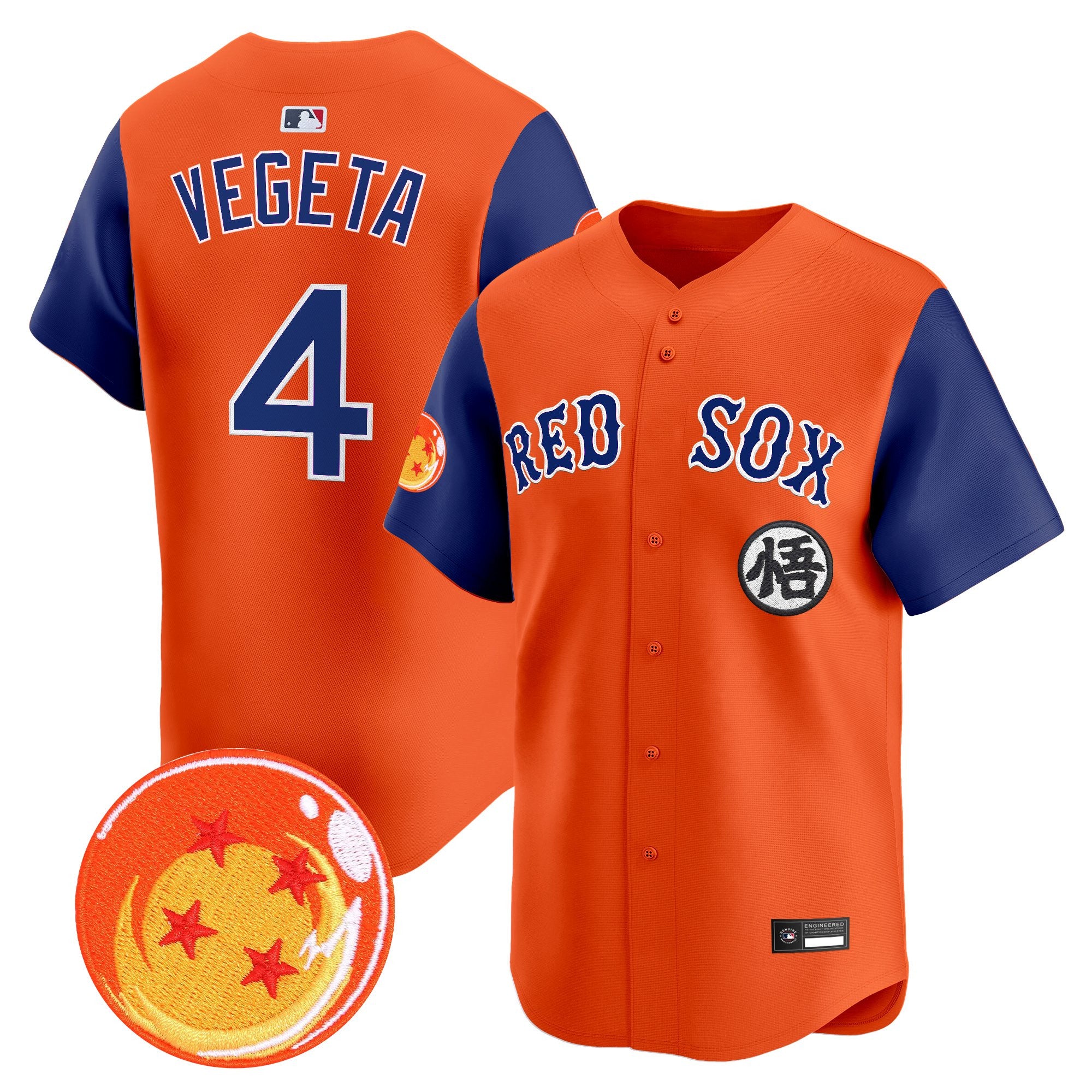 Men's Boston Red Sox x Dragon Ball Vapor Premier Limited Jersey - All Stitched