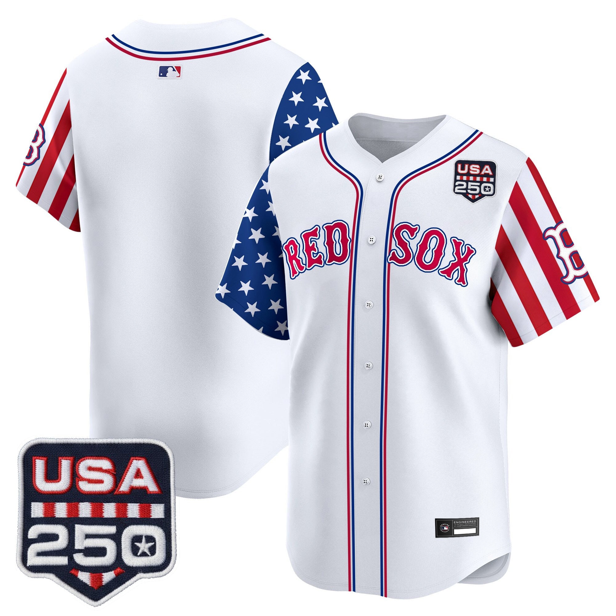 Men's Boston Red Sox "America 250 Edition" Vapor Premier Limited Jersey - All Stitched