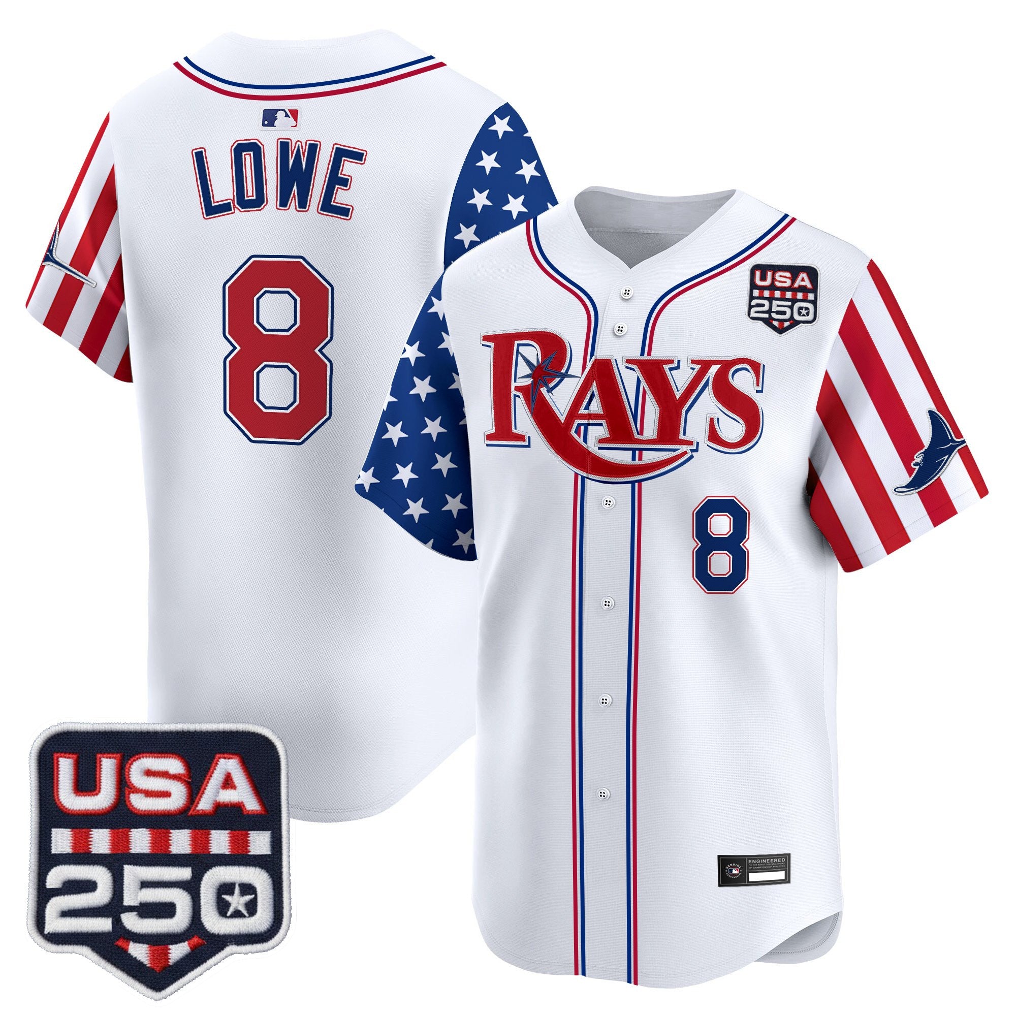 Men's Tampa Bay Rays "America 250 Edition" Vapor Premier Limited Jersey - All Stitched