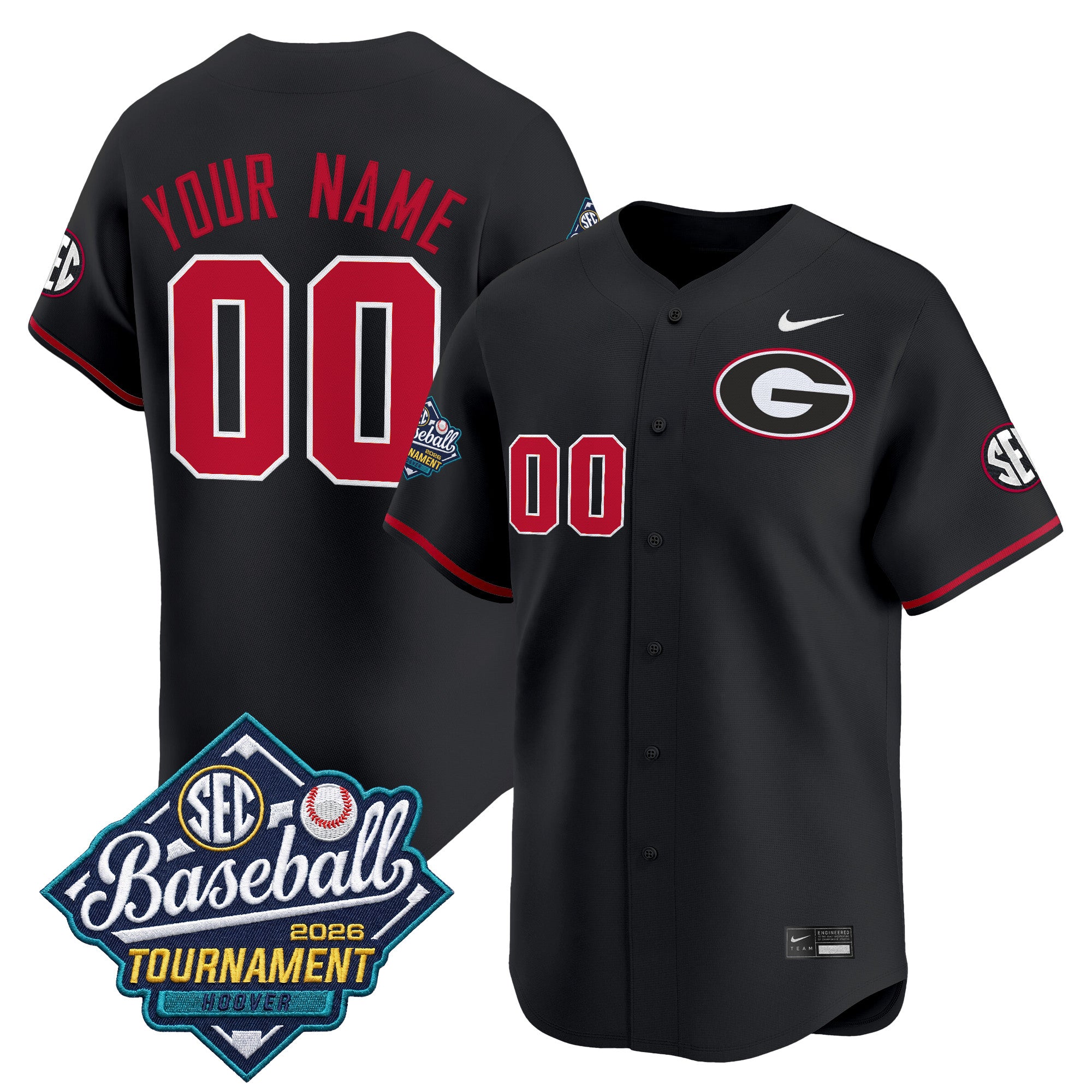 Georgia Bulldogs Baseball Sec Tournament Champions 2026 Vapor Premier Limited Custom Jersey - All Stitched