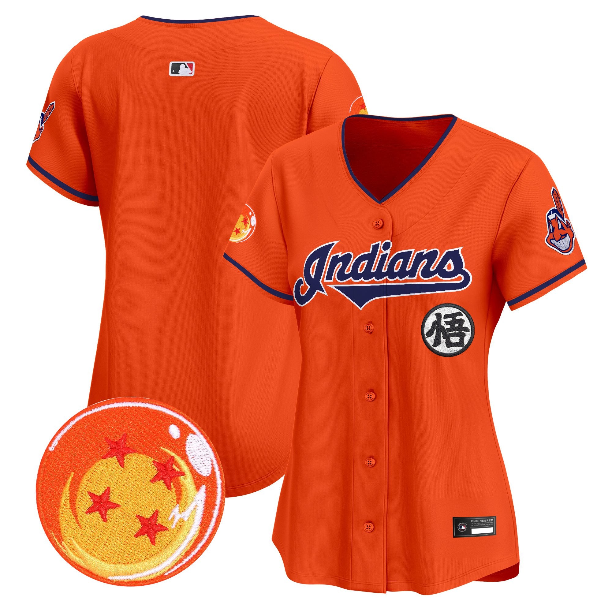 Women's Cleveland Indians x Dragon Ball Vapor Premier Limited Jersey - All Stitched