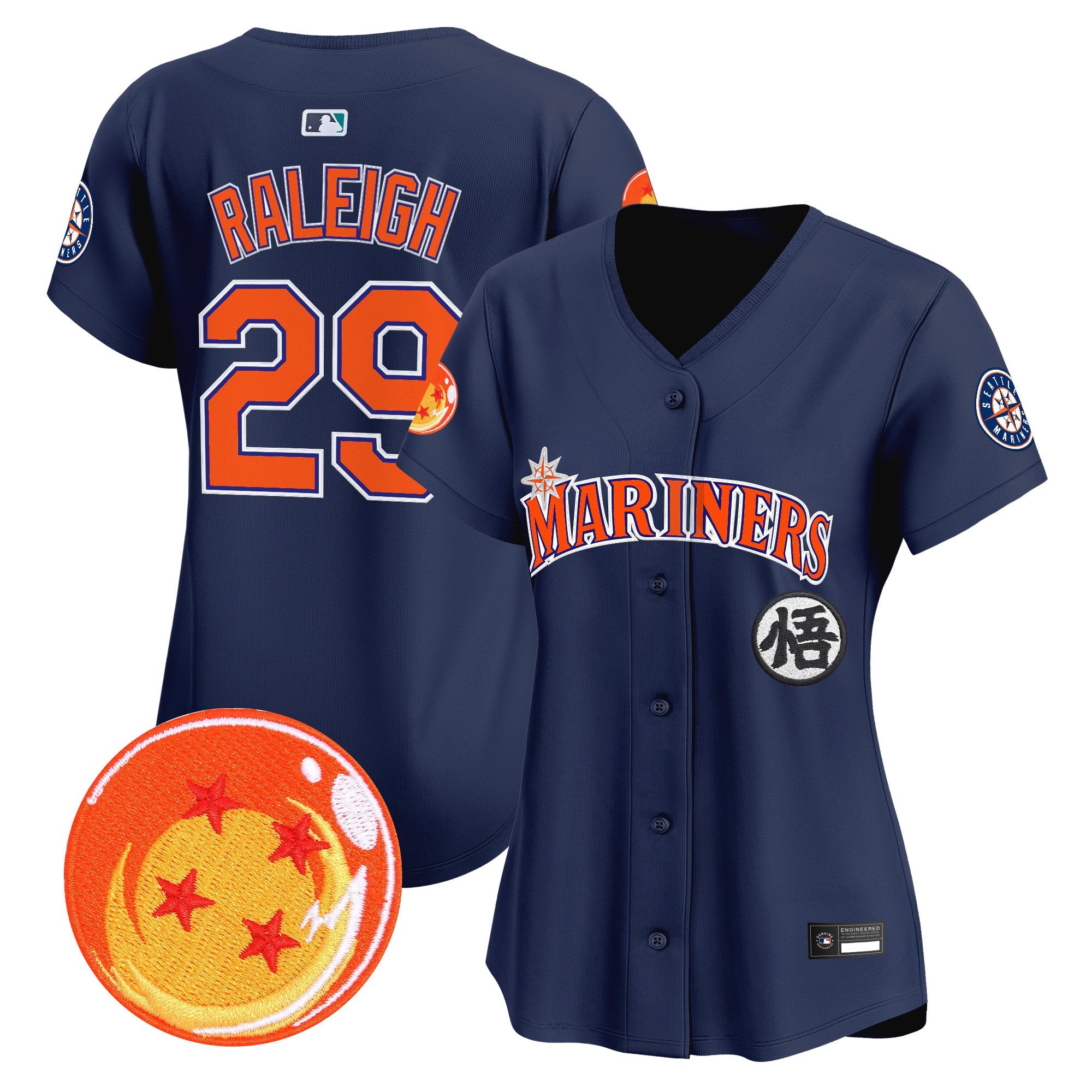 Women's Seattle Mariners x Dragon Ball Vapor Premier Limited Jersey - All Stitched