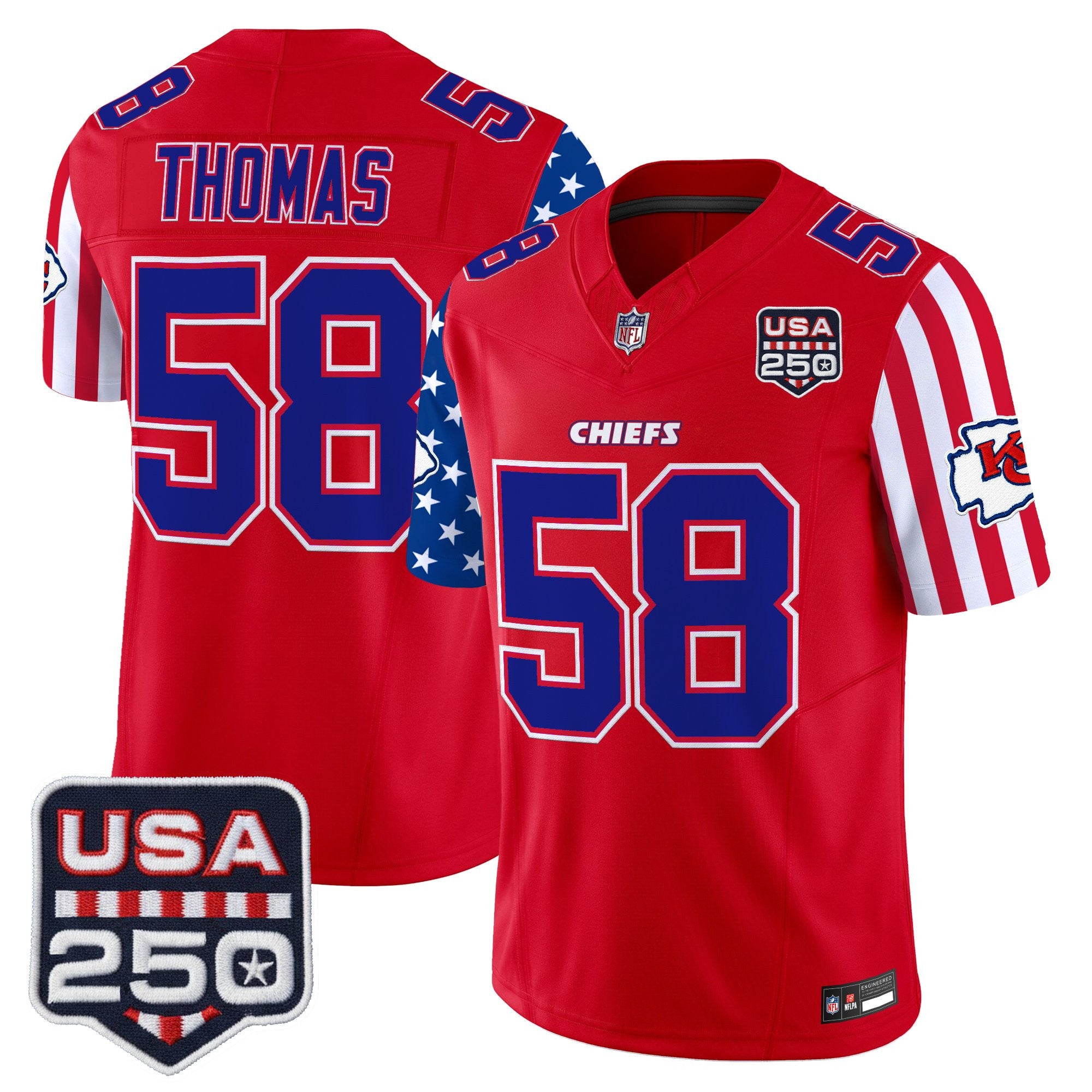 Men's Chiefs "America 250 Edition" Vapor Limited Jersey - All Stitched