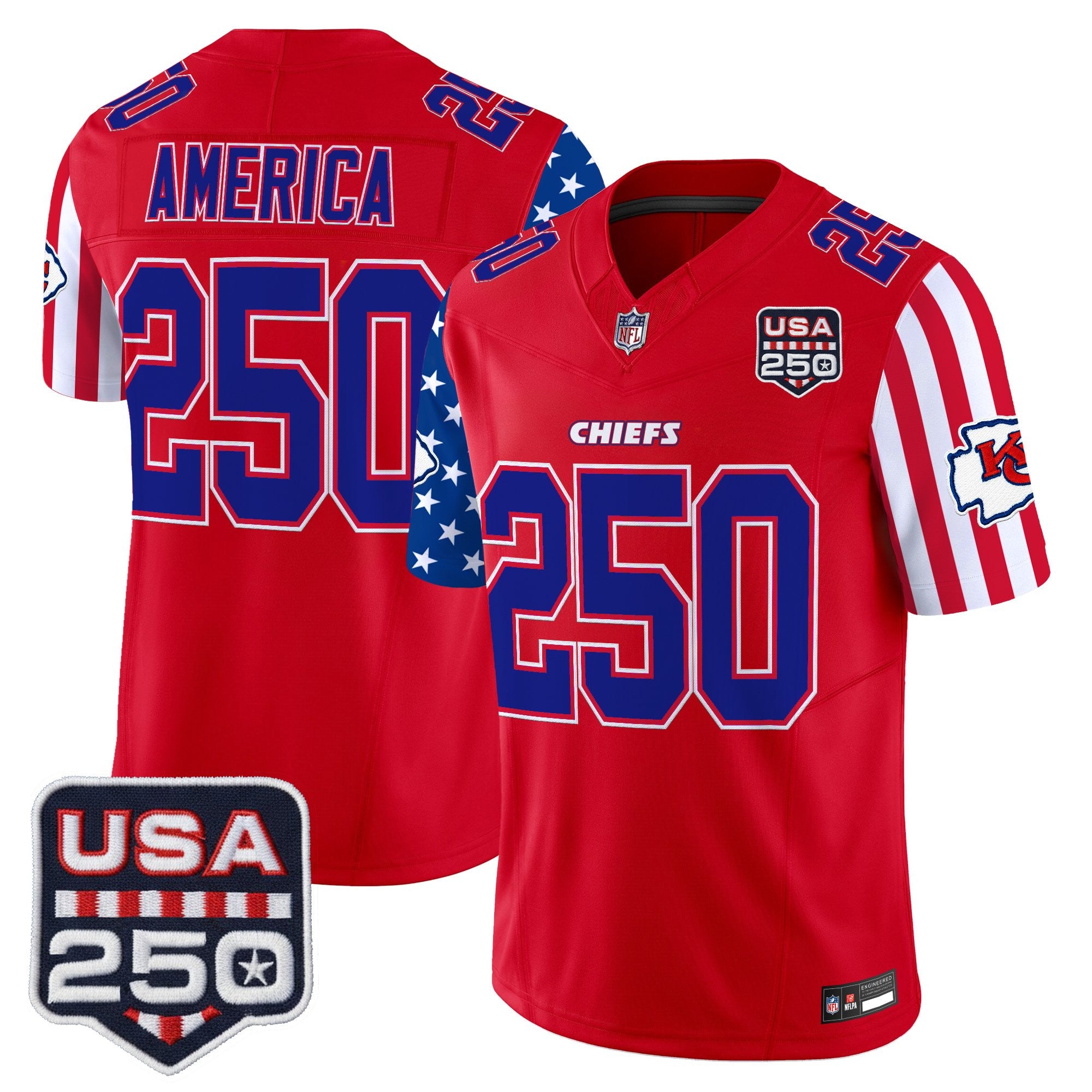 Men's Chiefs "America 250 Edition" Vapor Limited Jersey - All Stitched