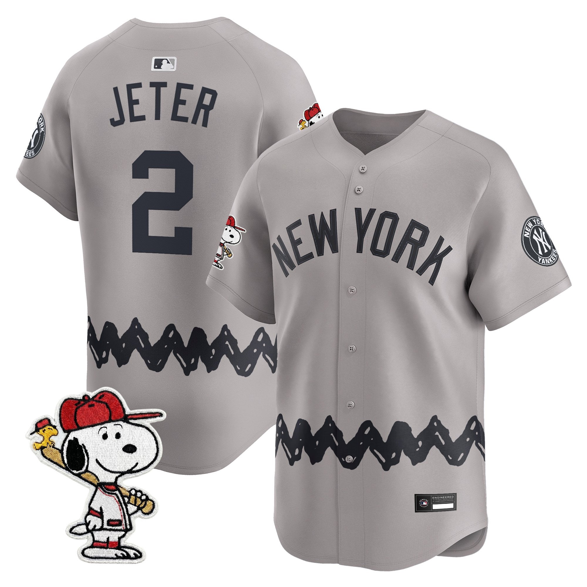 Men's Yankees x Peanuts Vapor Premier Limited Jersey - Stitched