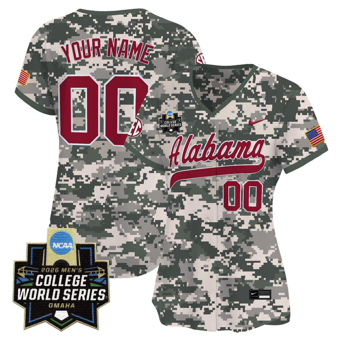 Alabama Crimson Tide 2026 World Series Vapor Premier Limited Custom Jersey - All Stitched