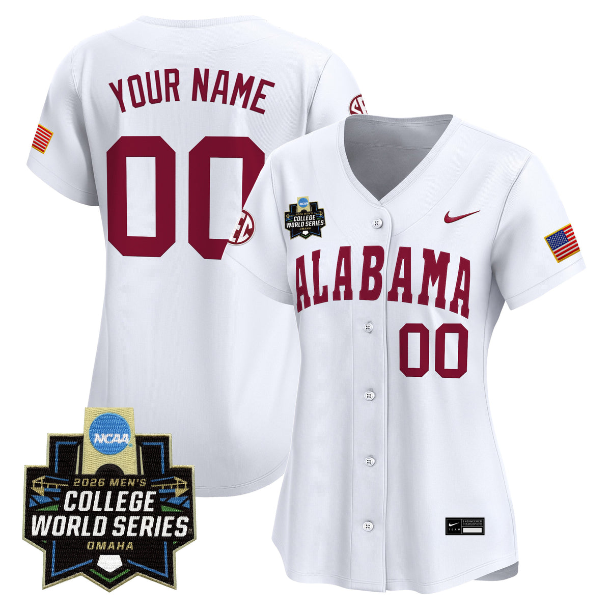 Alabama Crimson Tide 2026 World Series Vapor Premier Limited Custom Jersey - All Stitched