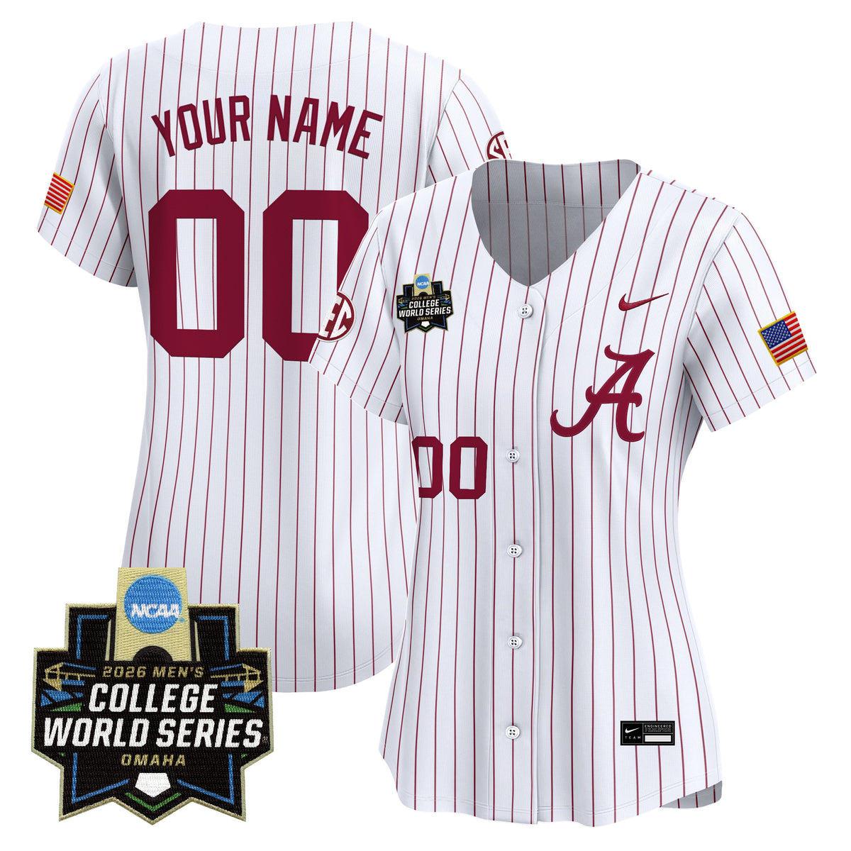 Alabama Crimson Tide 2026 World Series Vapor Premier Limited Custom Jersey - All Stitched