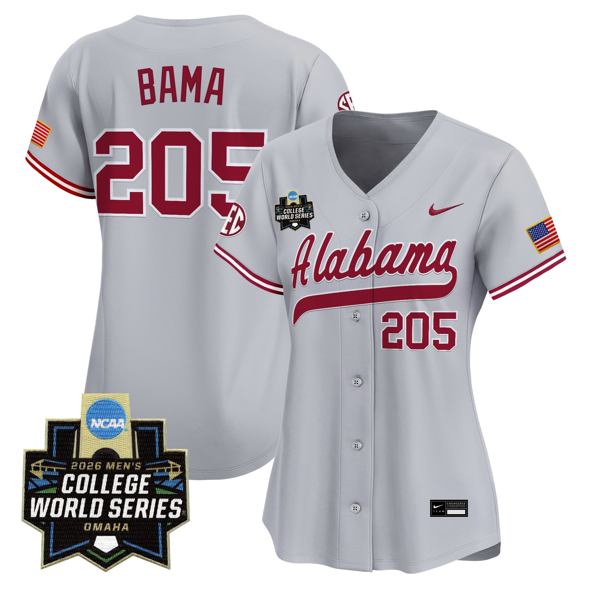 Women's Alabama Crimson Tide 2026 World Series Vapor Premier Limited Jersey - All Stitched