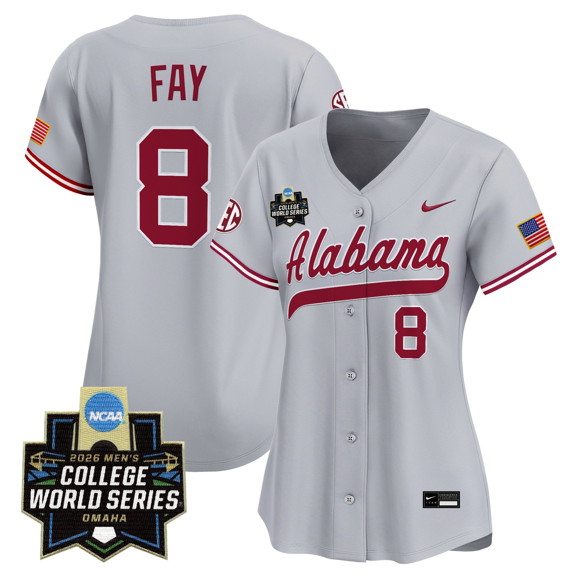 Women's Alabama Crimson Tide 2026 World Series Vapor Premier Limited Jersey - All Stitched
