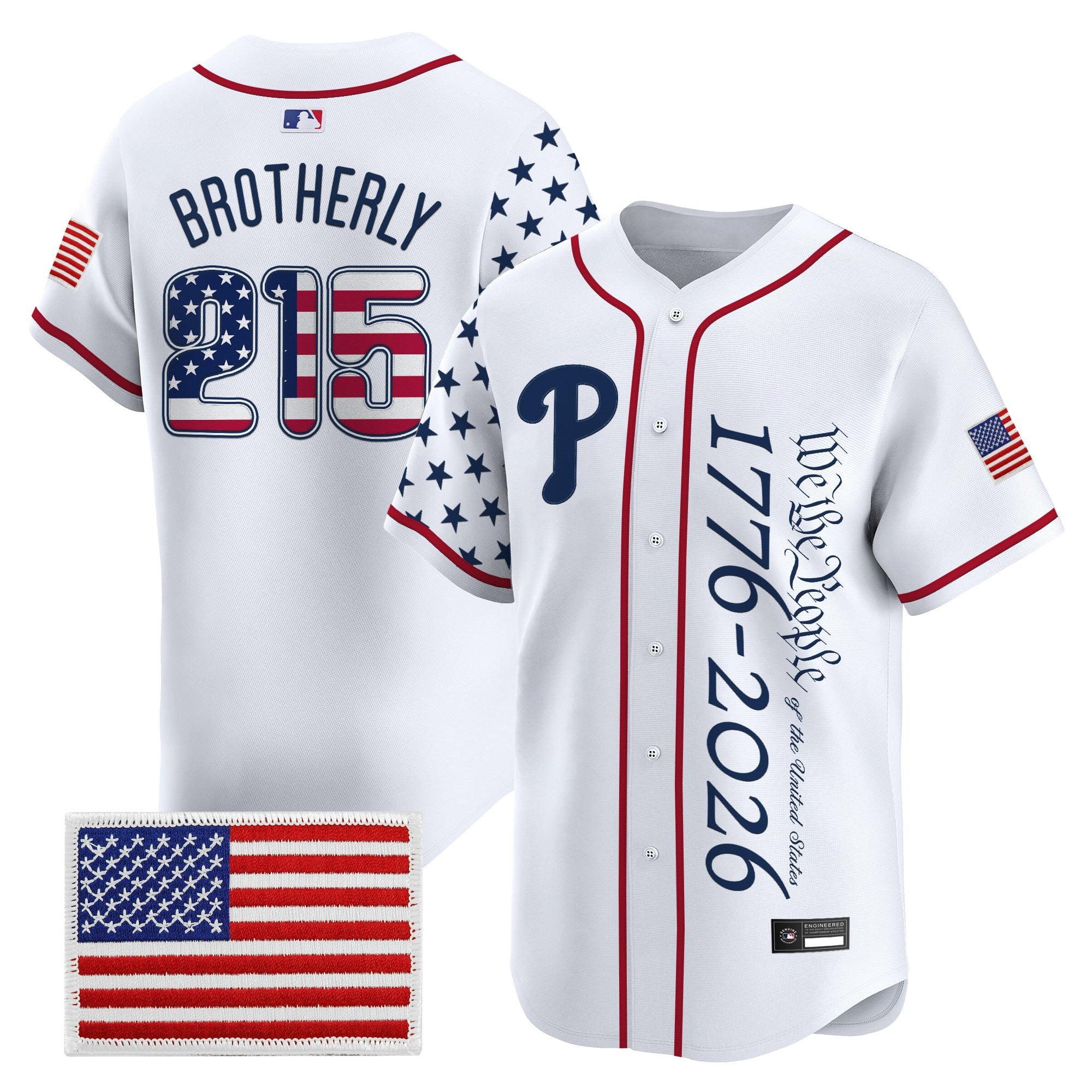 Men's Philadelphia Phillies "America 250 Edition" Vapor Premier Limited Jersey V2 - Stitched