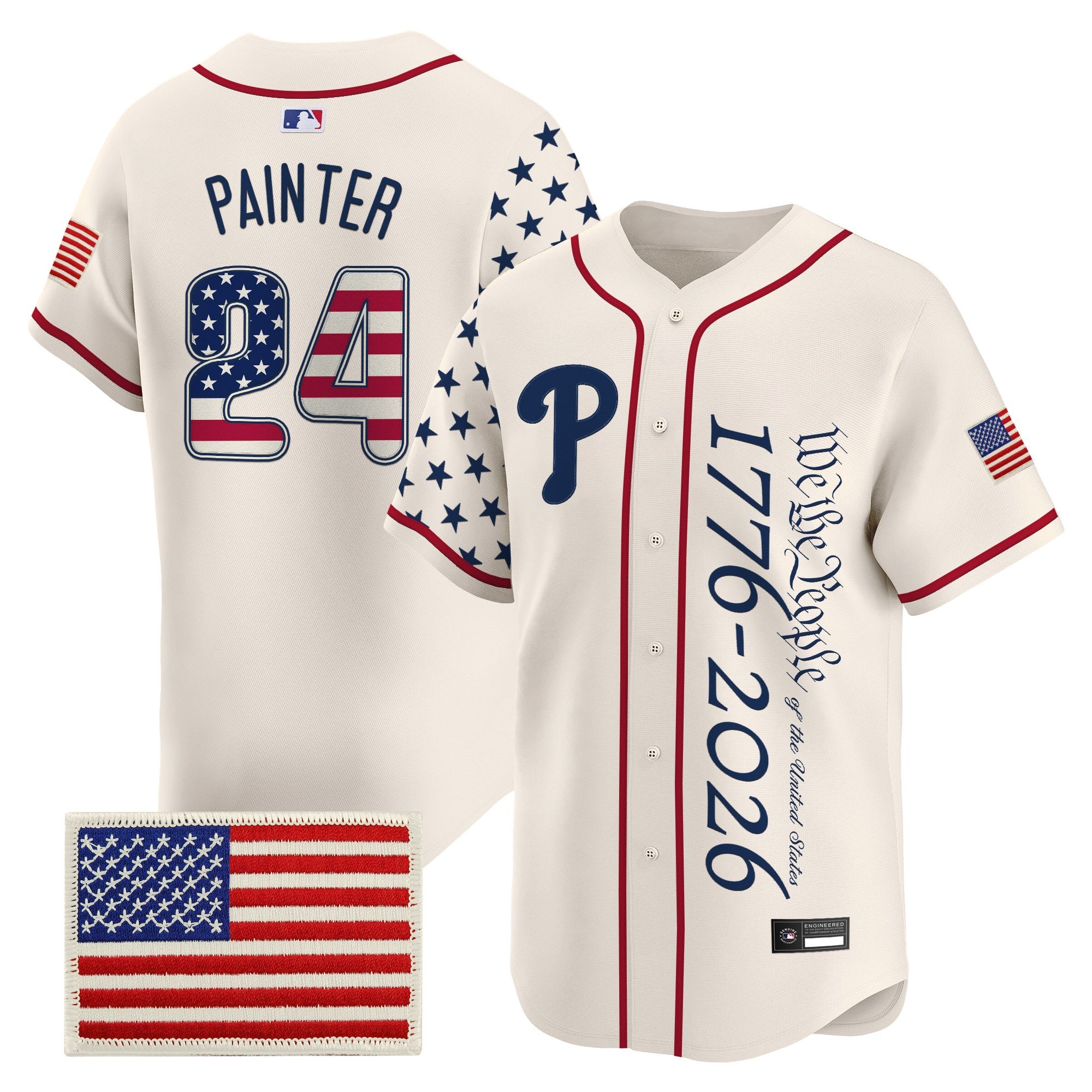 Men's Philadelphia Phillies "America 250 Edition" Vapor Premier Limited Jersey V2 - Stitched