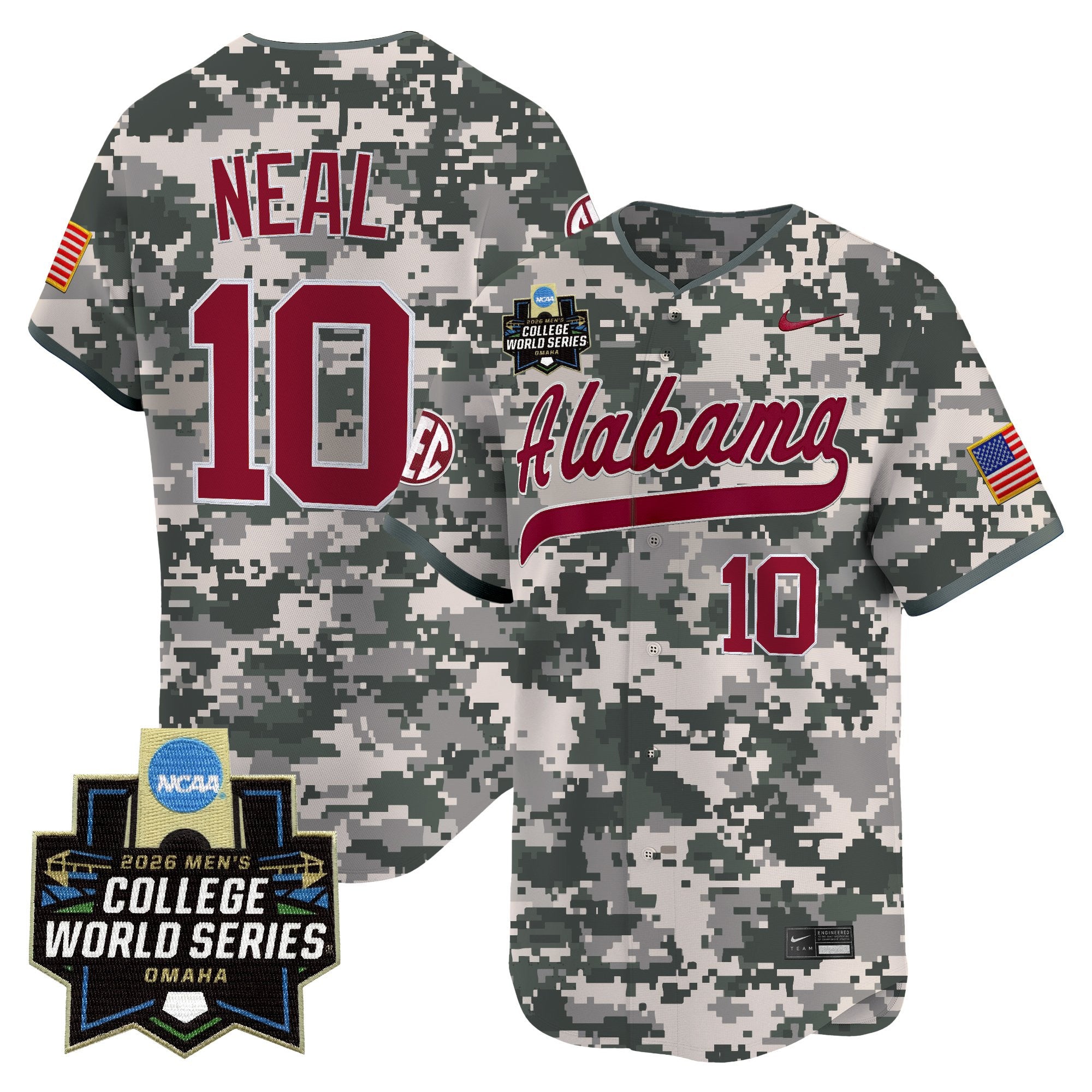 Men's Alabama Crimson Tide 2026 World Series Vapor Premier Limited Jersey V2 - All Stitched