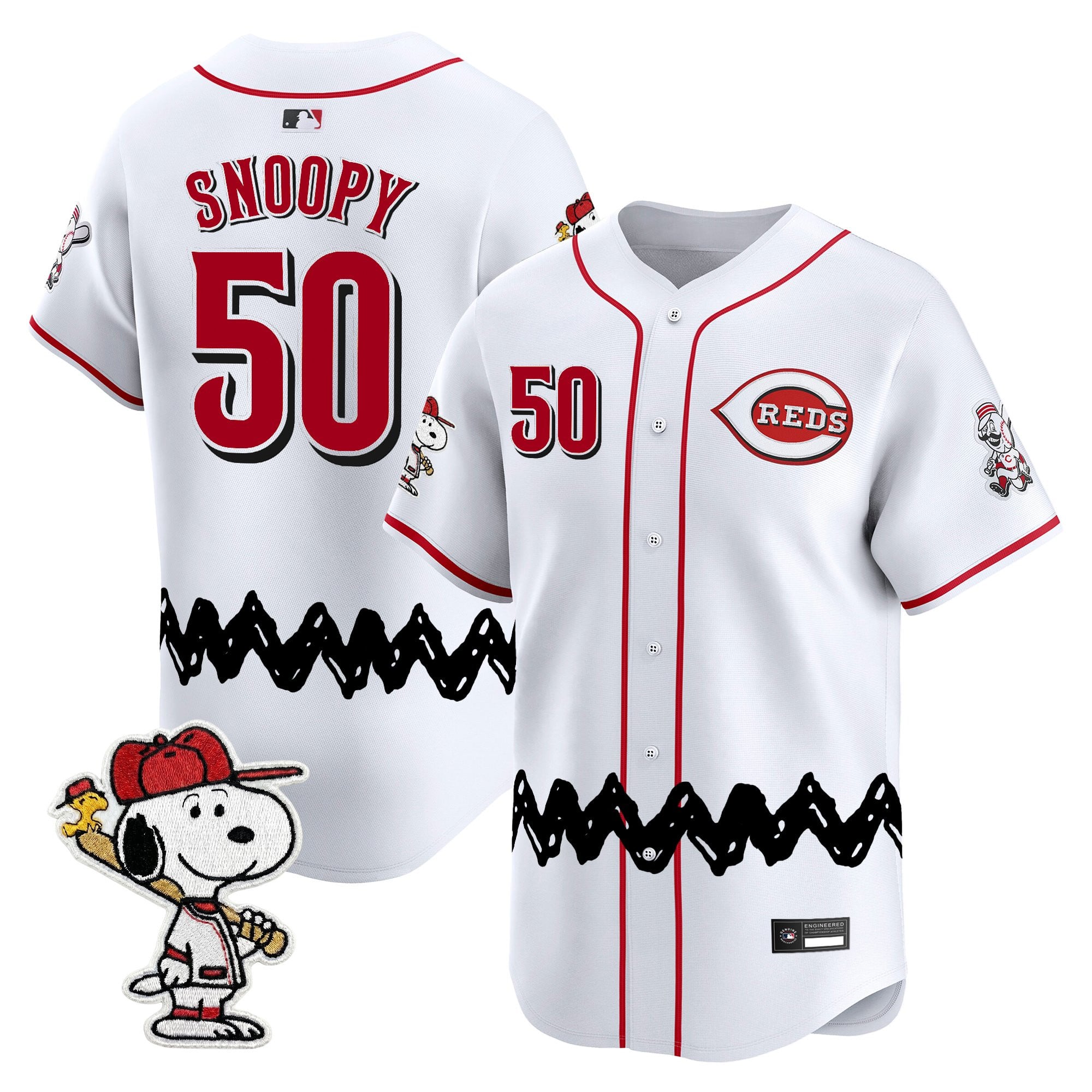 Men's Cincinnati Reds x Peanuts Vapor Premier Limited Jersey - Stitched
