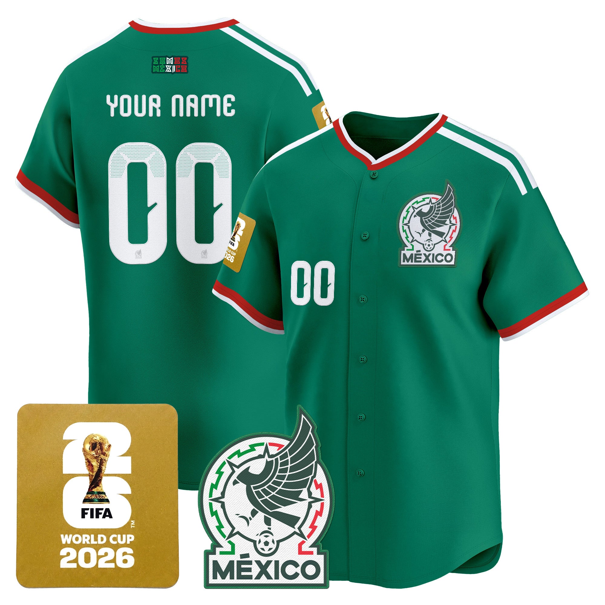 Mexico 2026 World Cup Vapor Custom Baseball Jersey - All Stitched