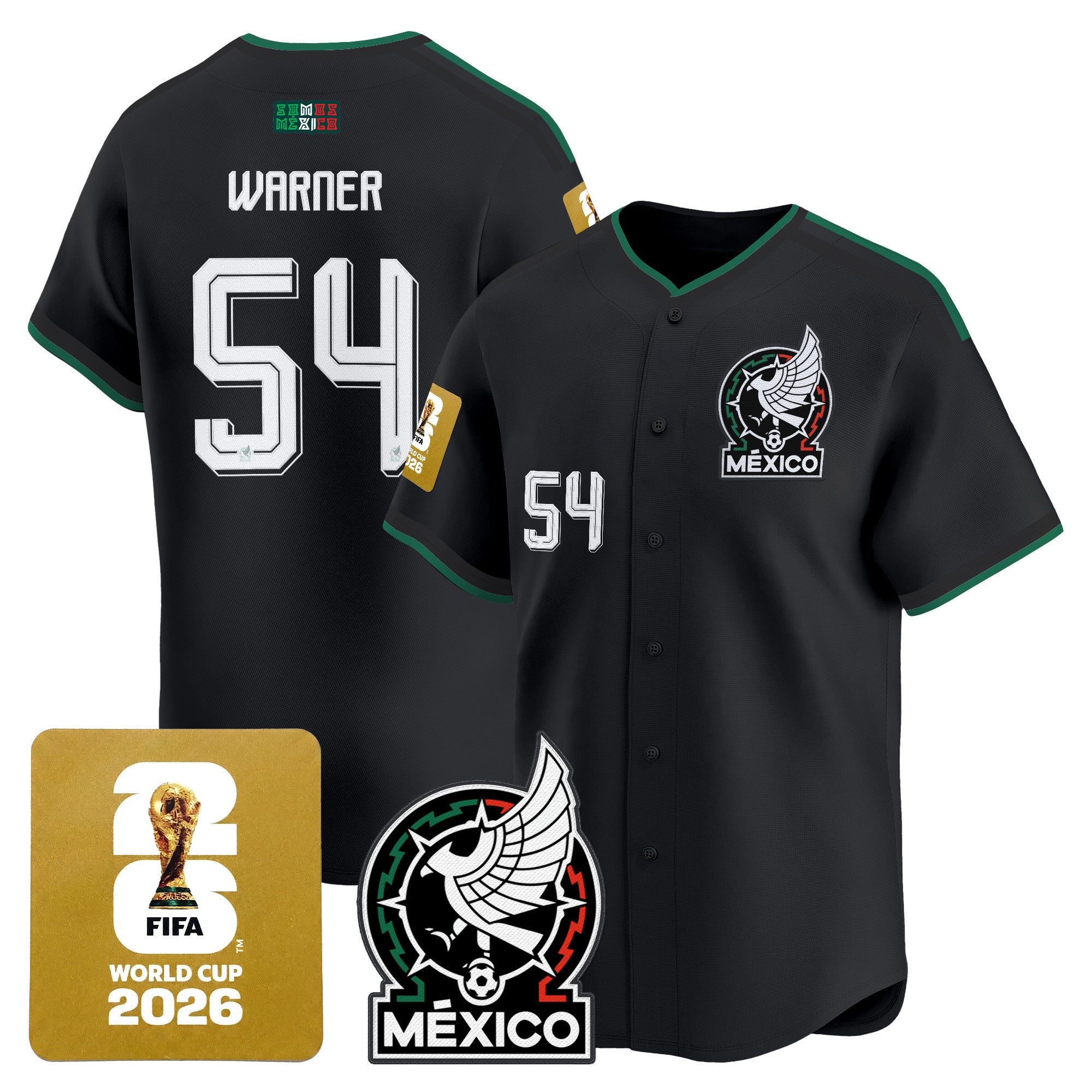 Men's Mexico 2026 World Cup Vapor Baseball Jersey - All Stitched